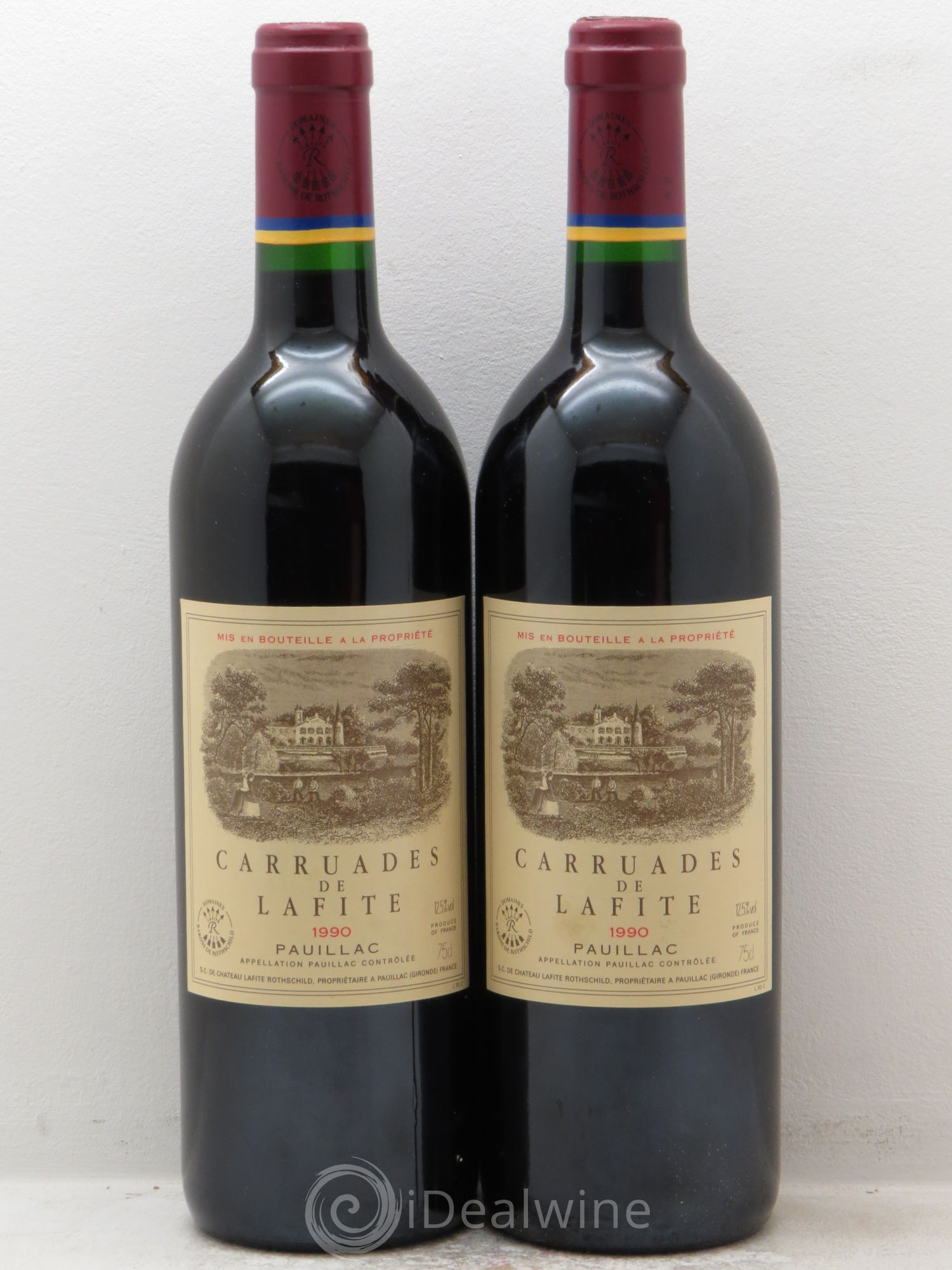 Carruades de Lafite Rothschild Second Vin 1990 - Lot de 2 bouteilles - 0