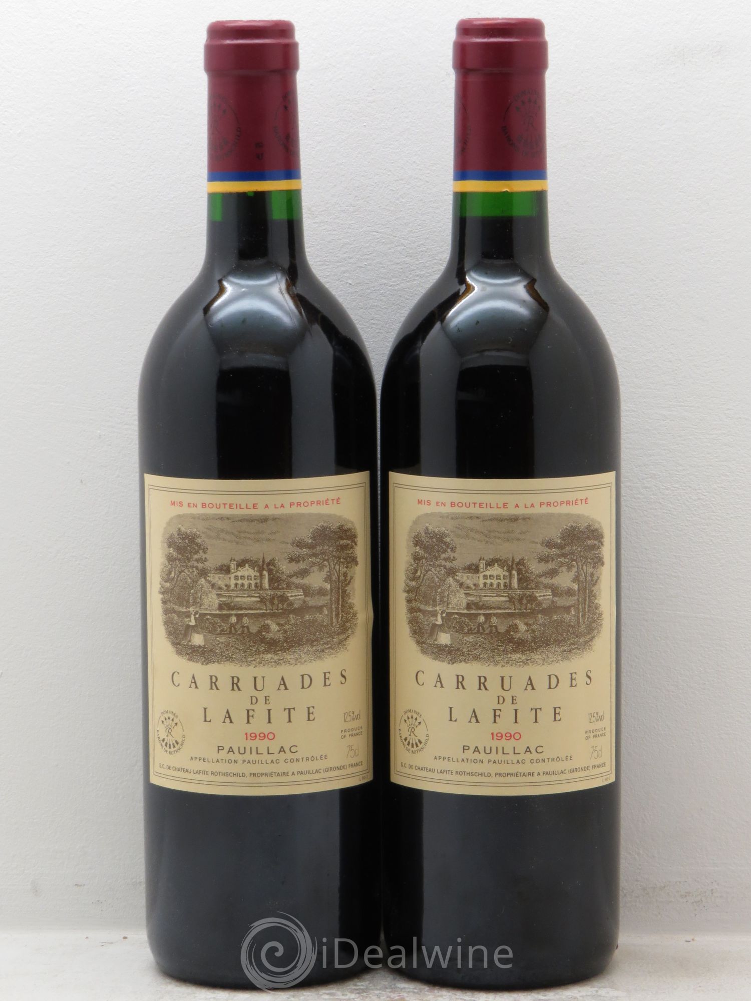 Carruades de Lafite Rothschild Second Vin 1990 - Lot de 2 bouteilles - 0