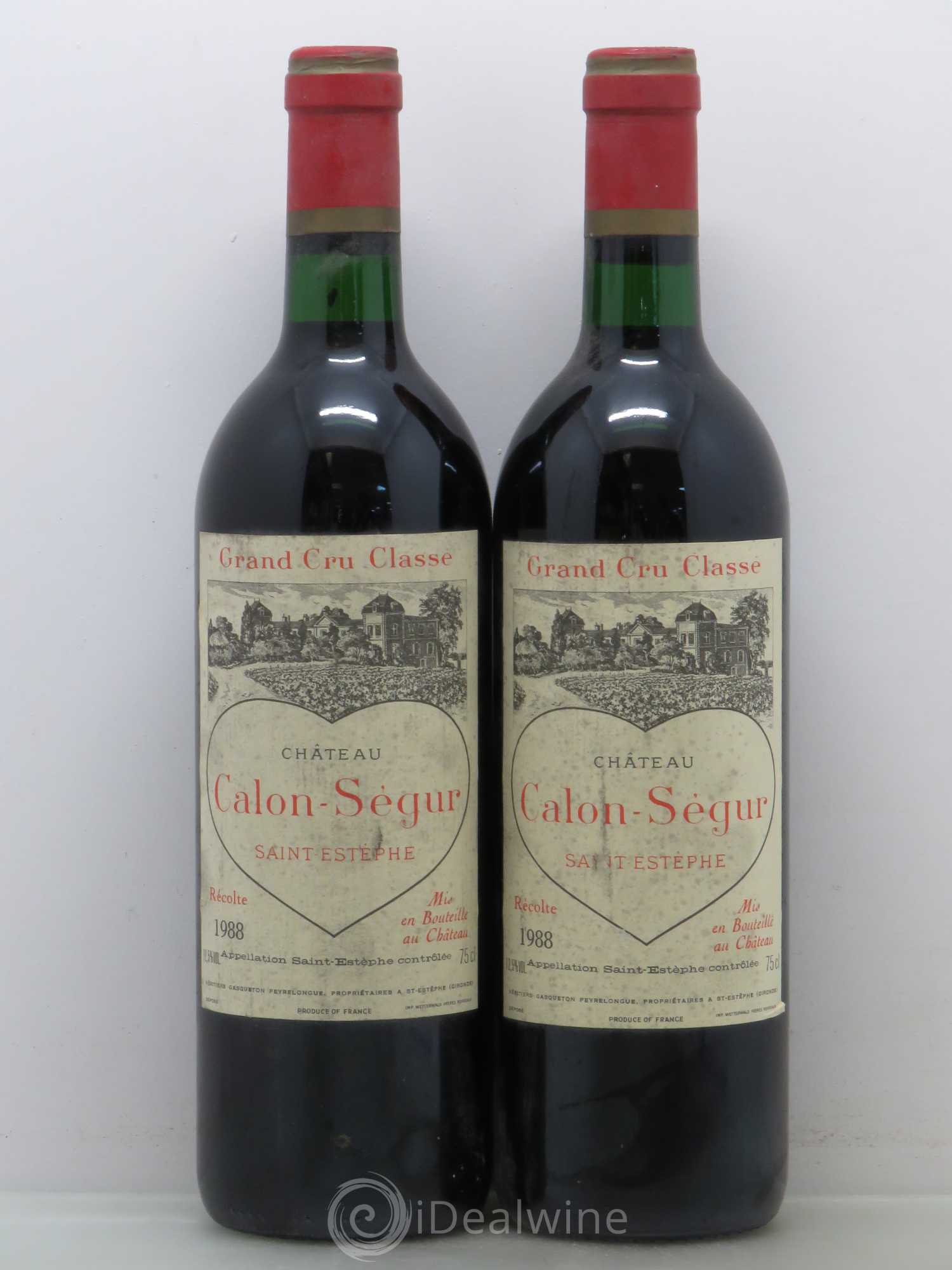 Château Calon Ségur 3ème Grand Cru Classé 1988 - Lot de 2 bouteilles - 0
