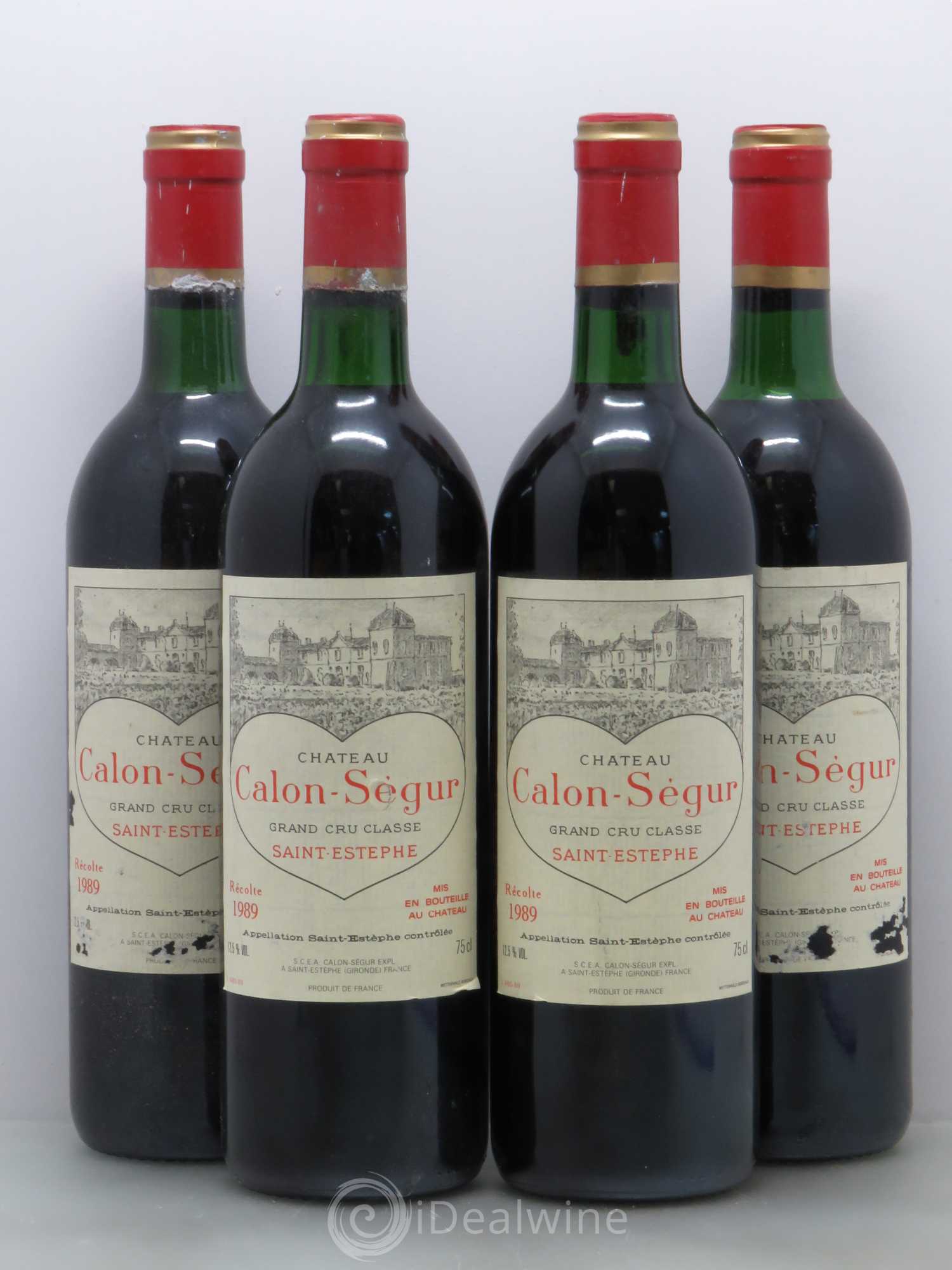 Château Calon Ségur 3ème Grand Cru Classé 1989 - Lot de 4 bouteilles - 0