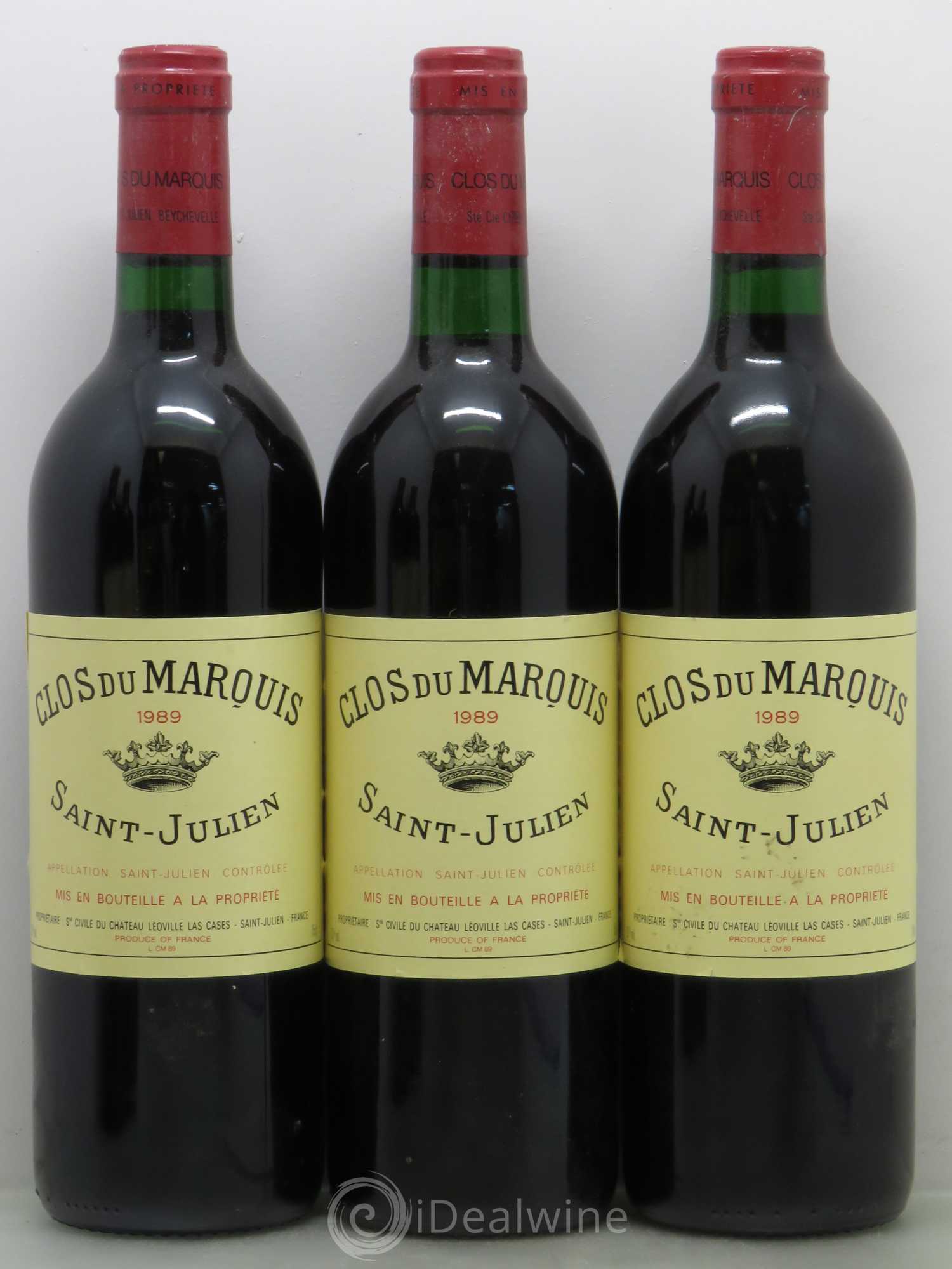 Clos du Marquis 1989 - Lot de 3 bouteilles - 0
