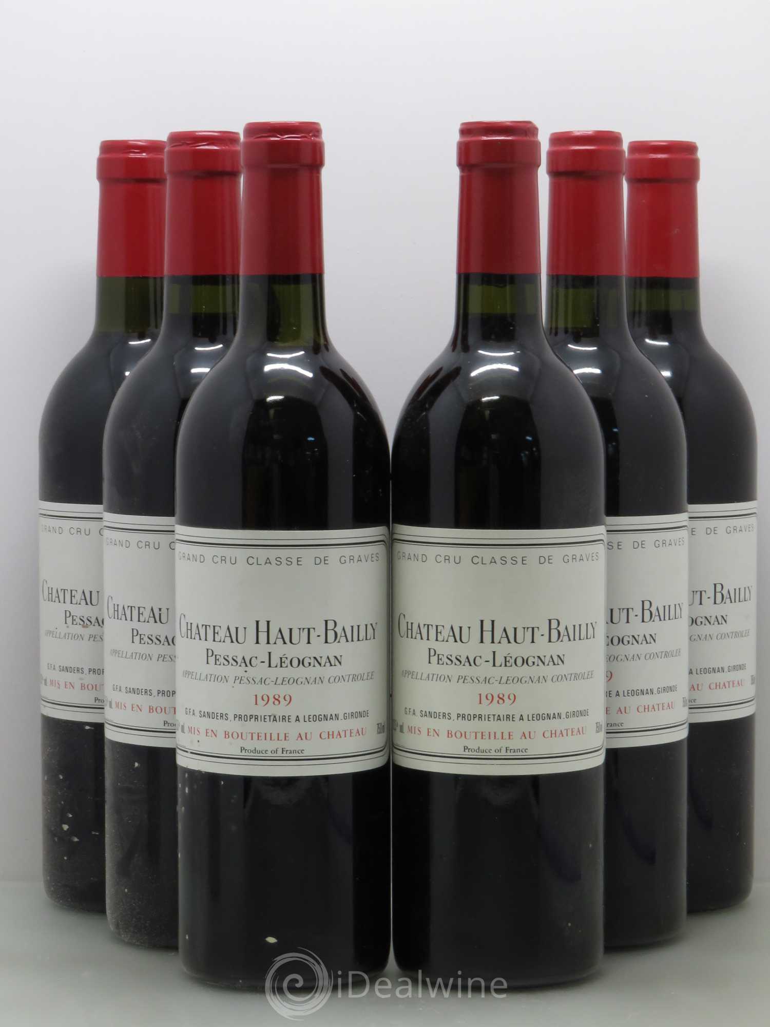 Château Haut-Bailly Cru Classé de Graves 1989 - Lot de 6 bouteilles - 0