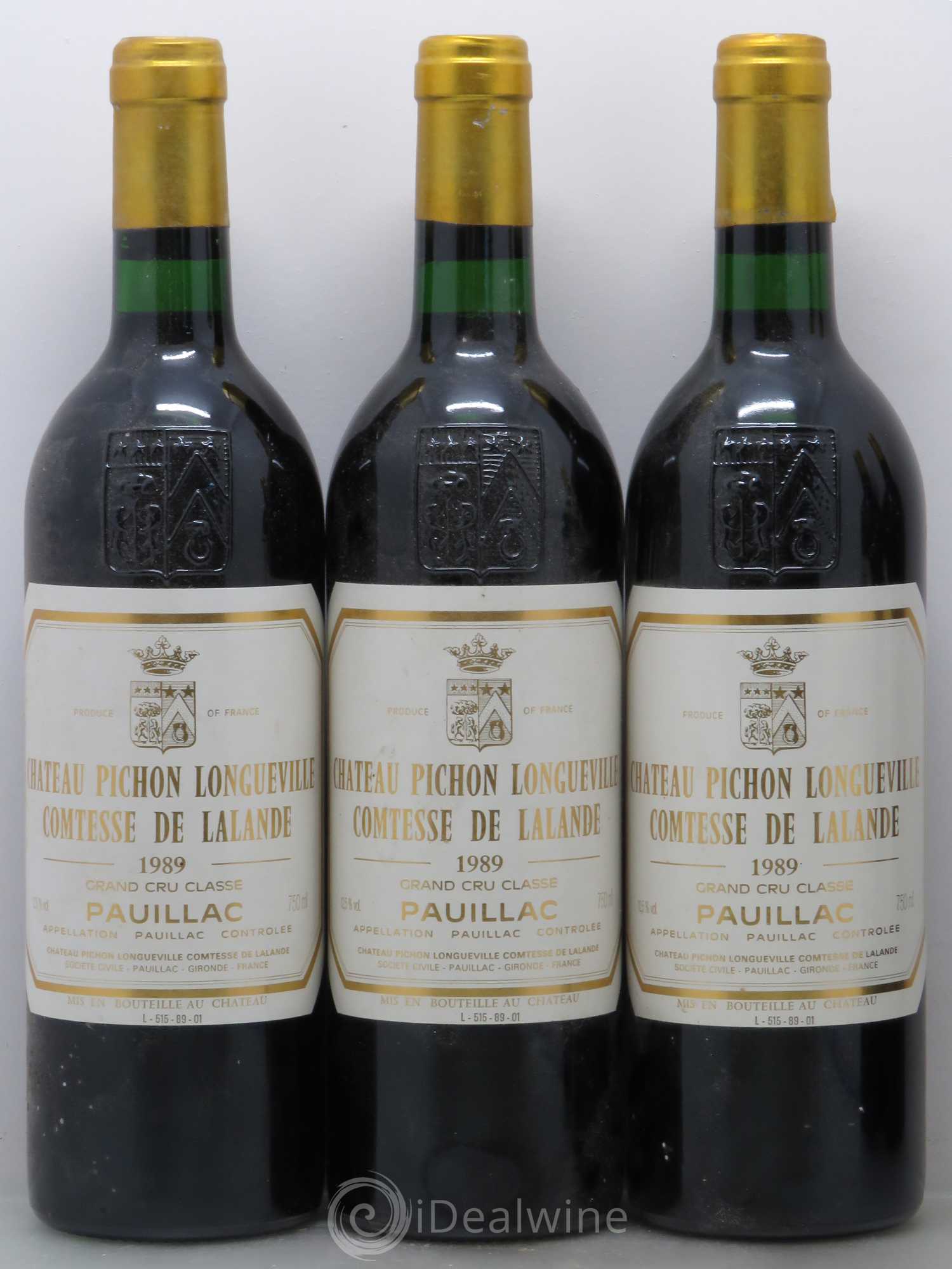 Château Pichon Longueville Comtesse de Lalande 2ème Grand Cru Classé 1989 - Lot de 5 bouteilles - 1