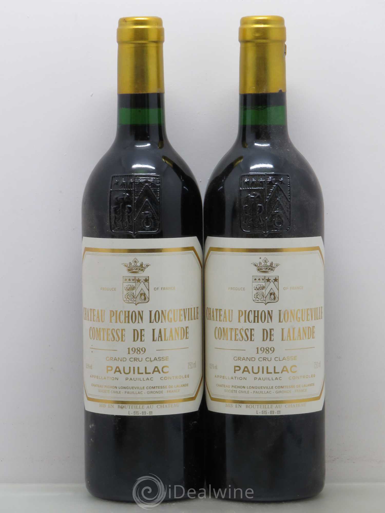 Château Pichon Longueville Comtesse de Lalande 2ème Grand Cru Classé 1989 - Lot de 5 bouteilles - 2