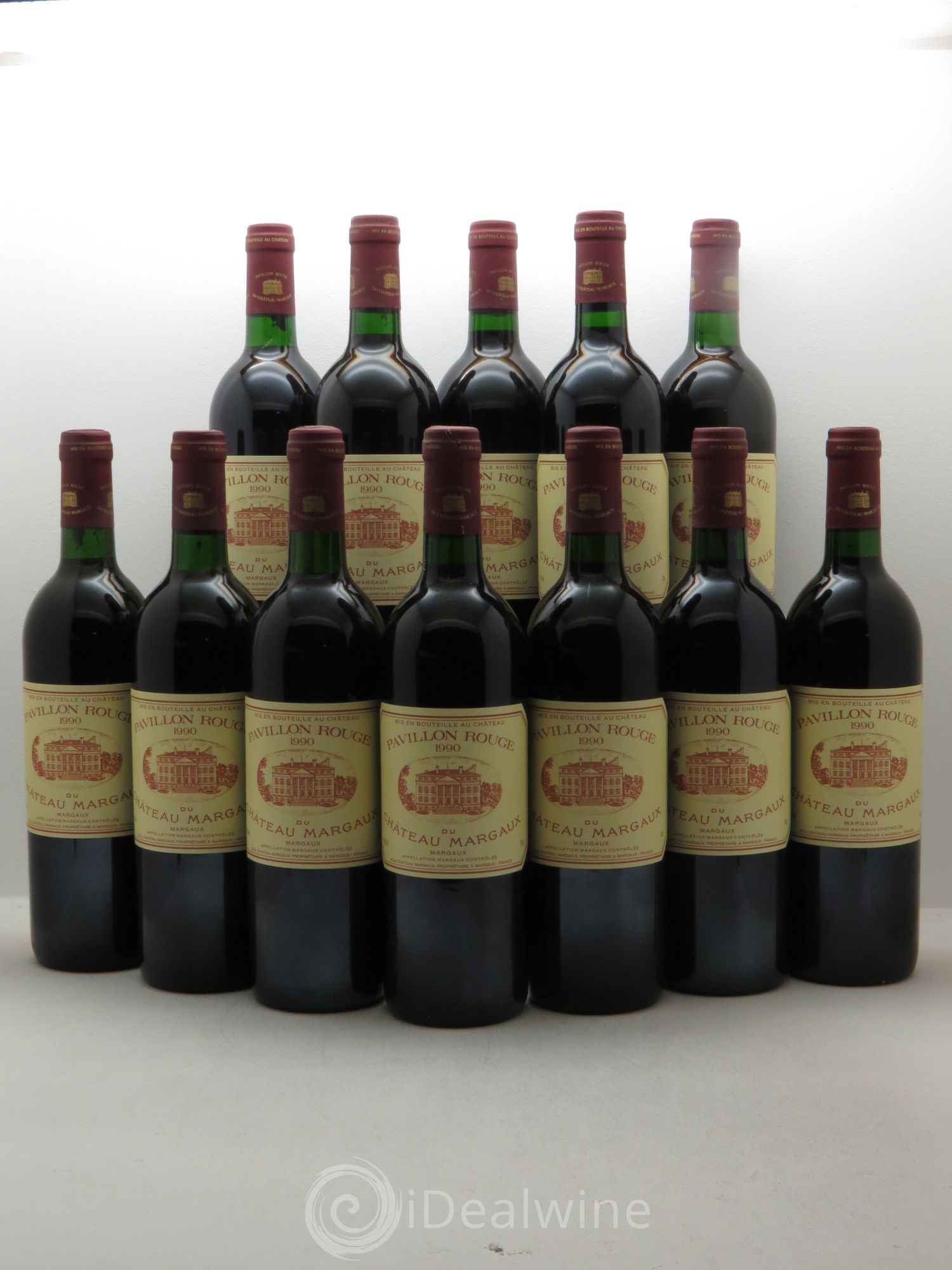 Pavillon Rouge du Château Margaux Second Vin 1990 - Lot de 12 bouteilles - 0