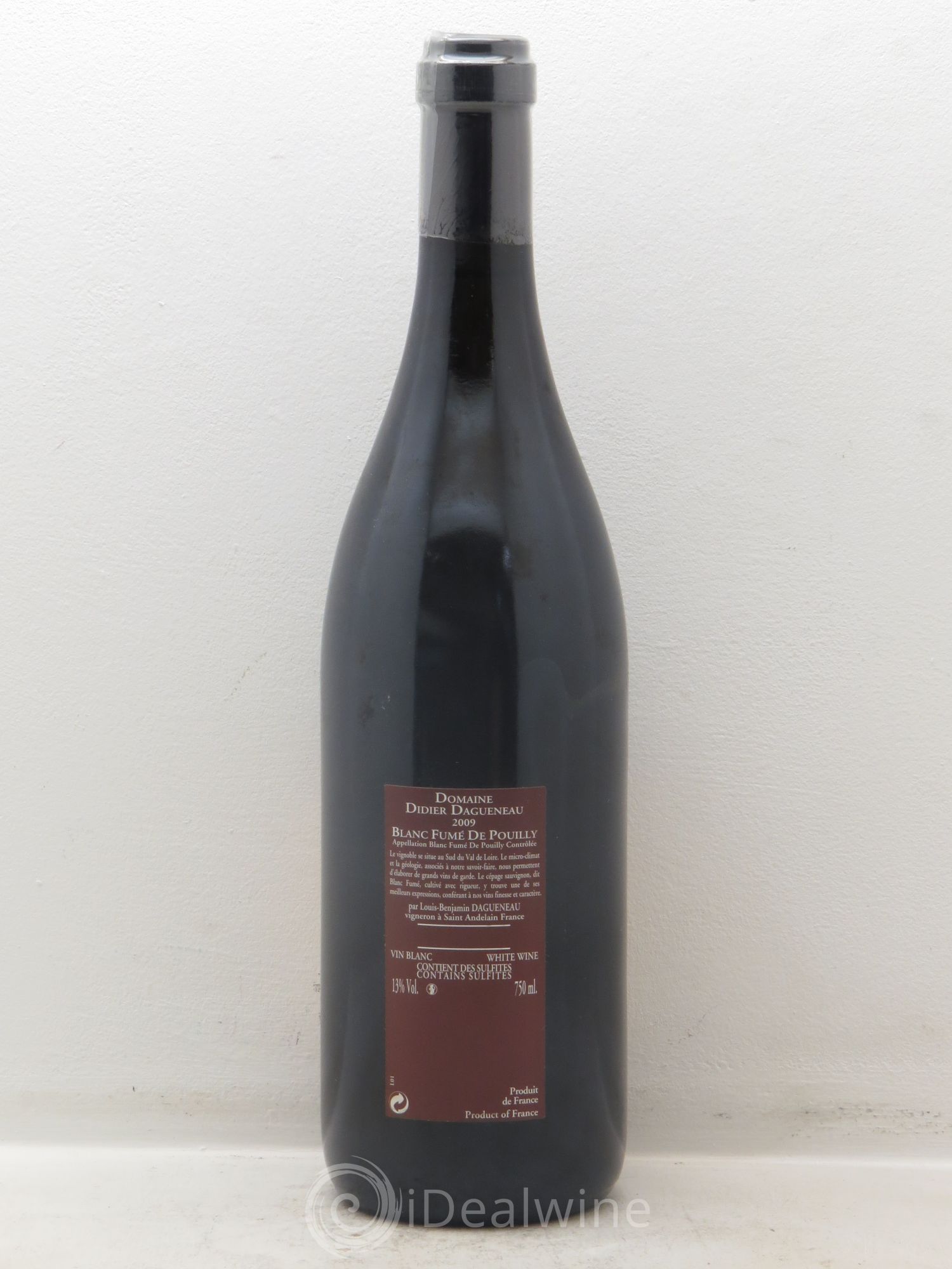 Vin de France (anciennement Pouilly-Fumé) Pur Sang Dagueneau (Domaine Didier - Louis-Benjamin) 2009 - Lot de 1 bouteille - 1
