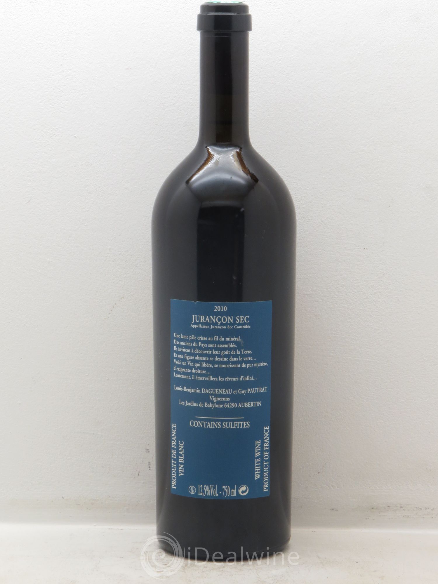 Vin de France(anciennement Jurançon) Les Jardins de Babylone Sec Didier Dagueneau 2010 - Lot de 1 bouteille - 1