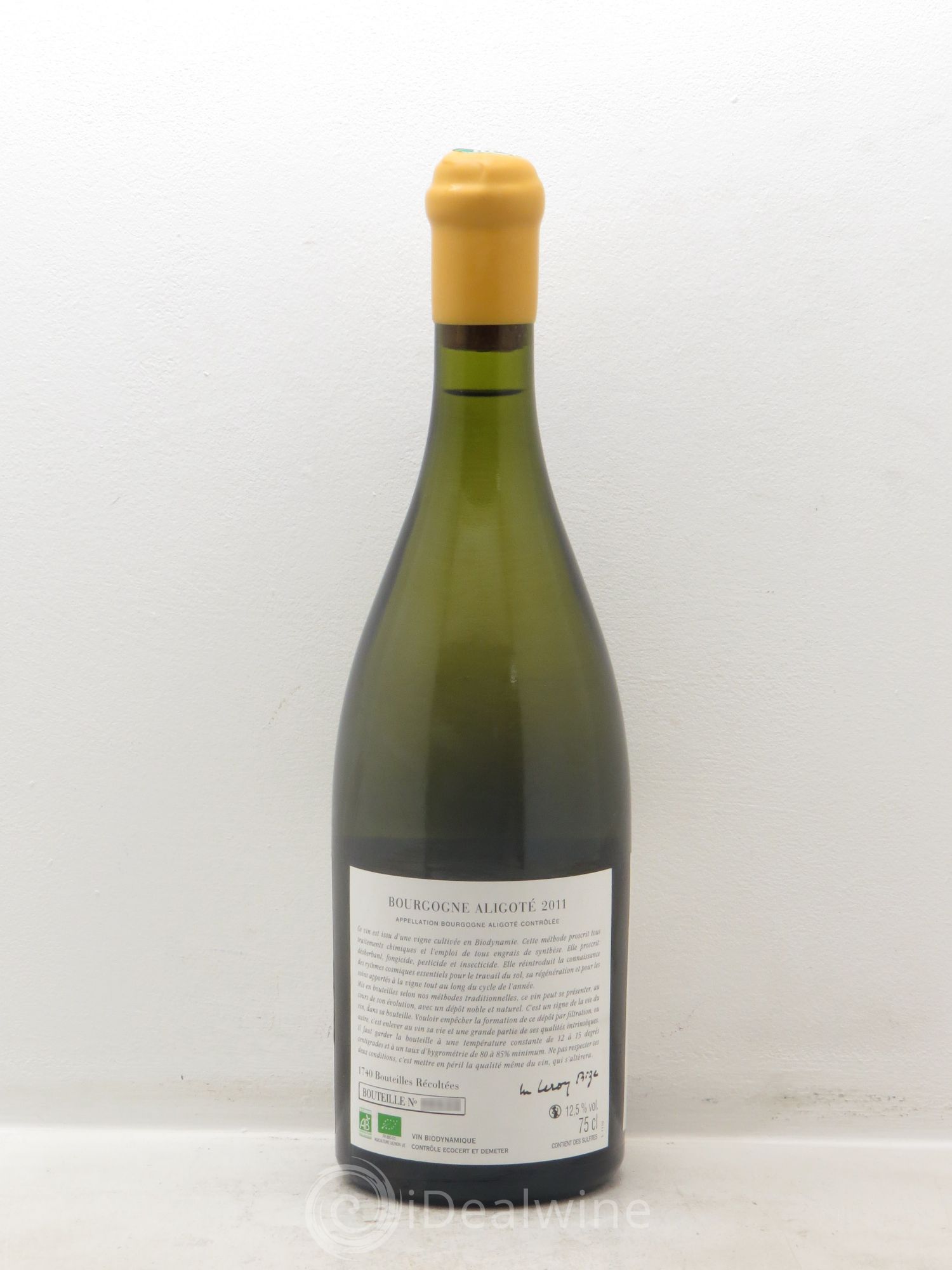 Bourgogne Aligoté Sous Chatelet d'Auvenay (Domaine) "Sous Chatelet" 2011 - Lot de 1 bouteille - 1