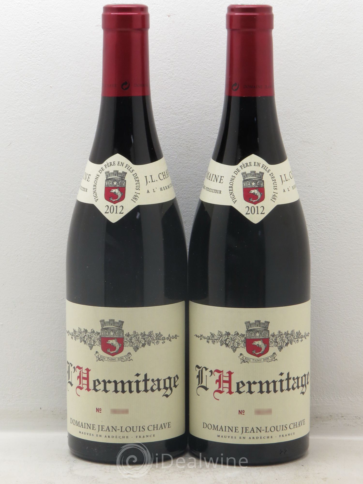 Hermitage Jean-Louis Chave 2012 - Lot de 2 bouteilles - 0