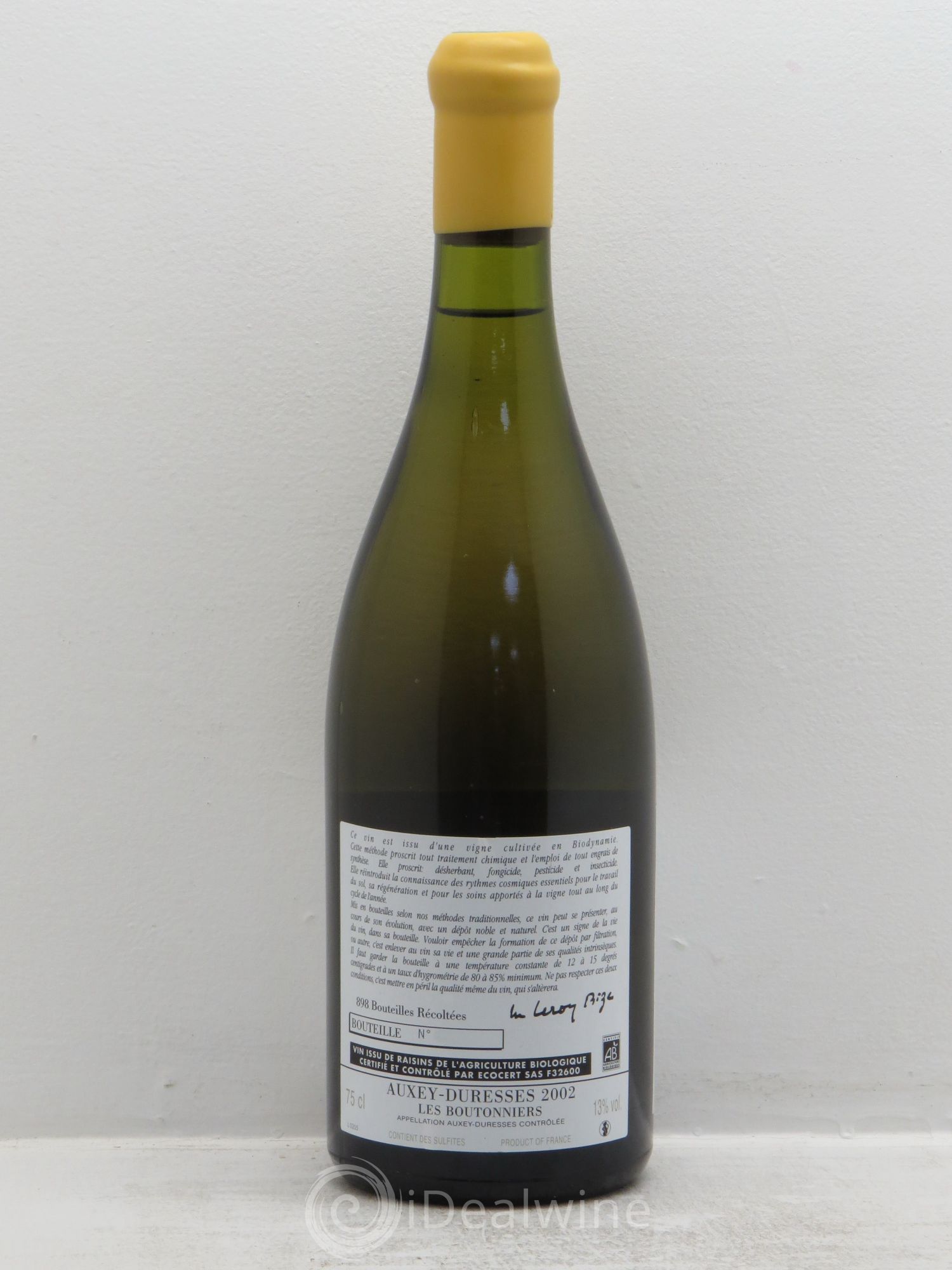 Auxey-Duresses Les Boutonniers d'Auvenay (Domaine) (sans prix de réserve) 2002 - Lot de 1 bouteille - 1