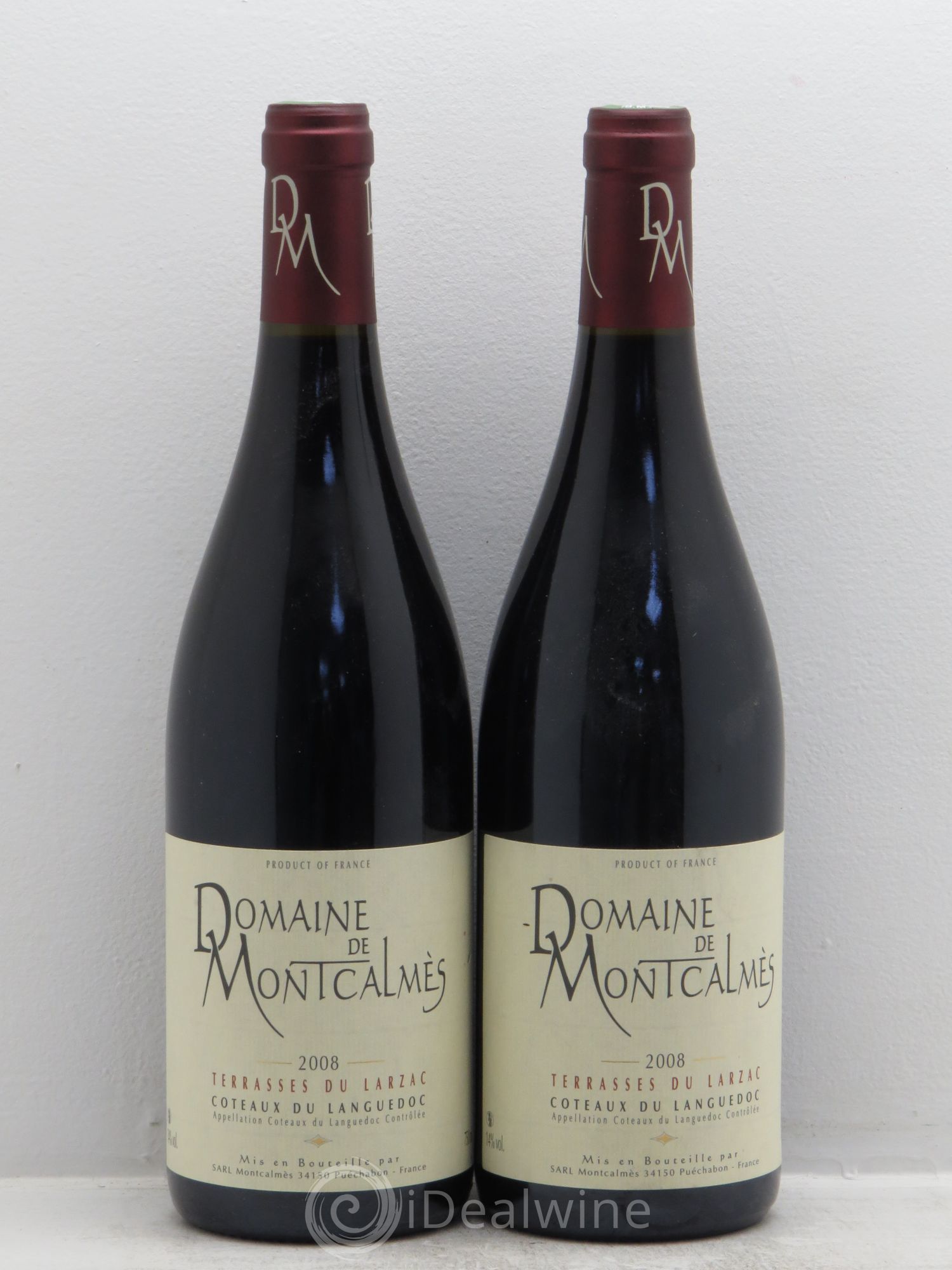 Terrasses du Larzac Domaine de Montcalmès Frédéric Pourtalié (sans prix de réserve) 2008 - Lot de 2 bouteilles - 0