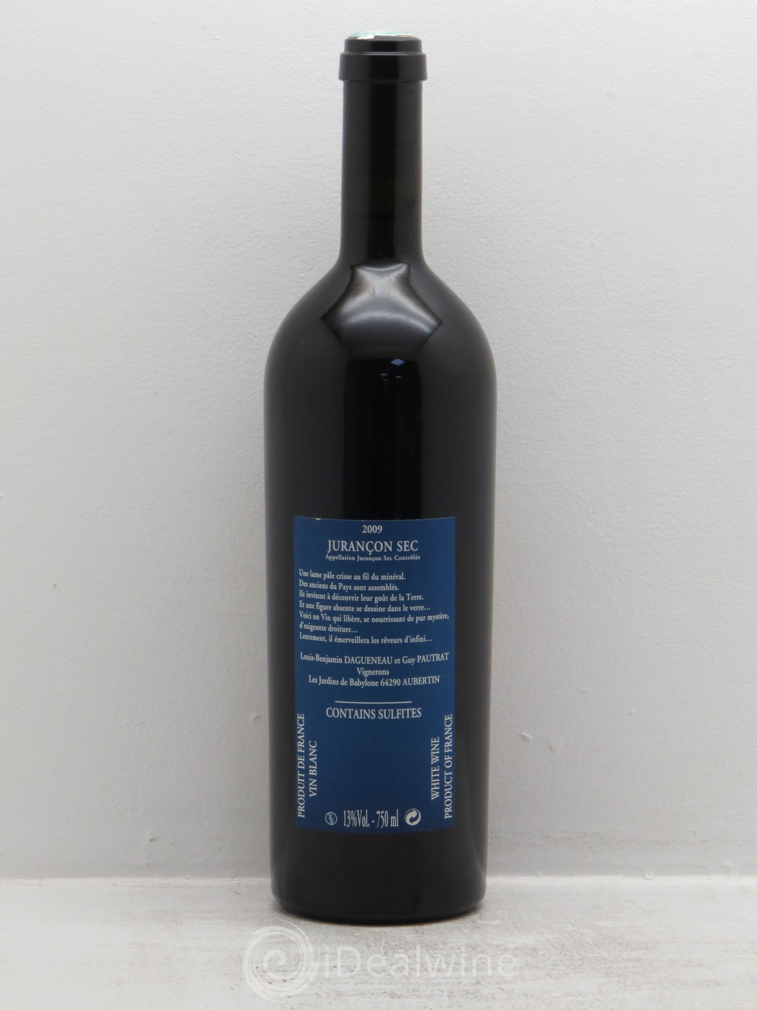 Vin de France(anciennement Jurançon) Les Jardins de Babylone Sec Didier Dagueneau 2009 - Lot de 1 bouteille - 1