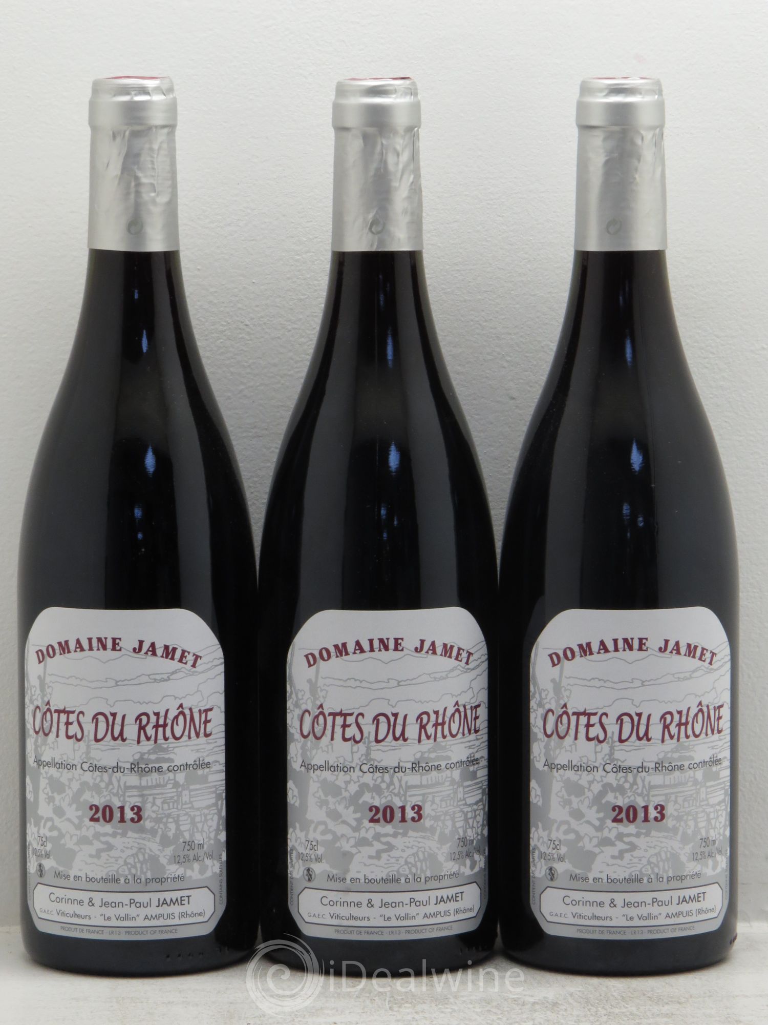 Côtes-du-Rhône Jamet (sans prix de réserve) 2013 - Posten von 3 Flaschen - 0