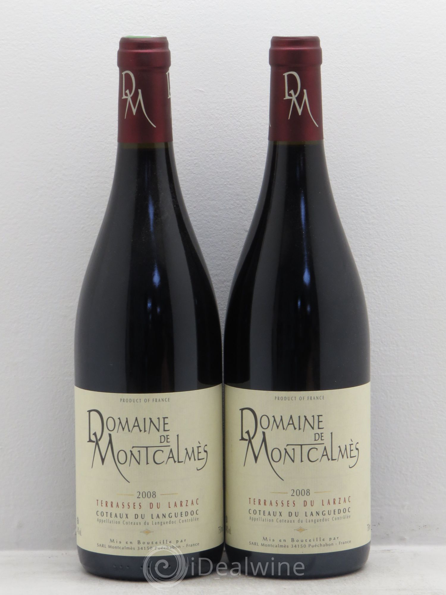 Terrasses du Larzac Domaine de Montcalmès Frédéric Pourtalié (sans prix de réserve) 2008 - Lot de 2 bouteilles - 0