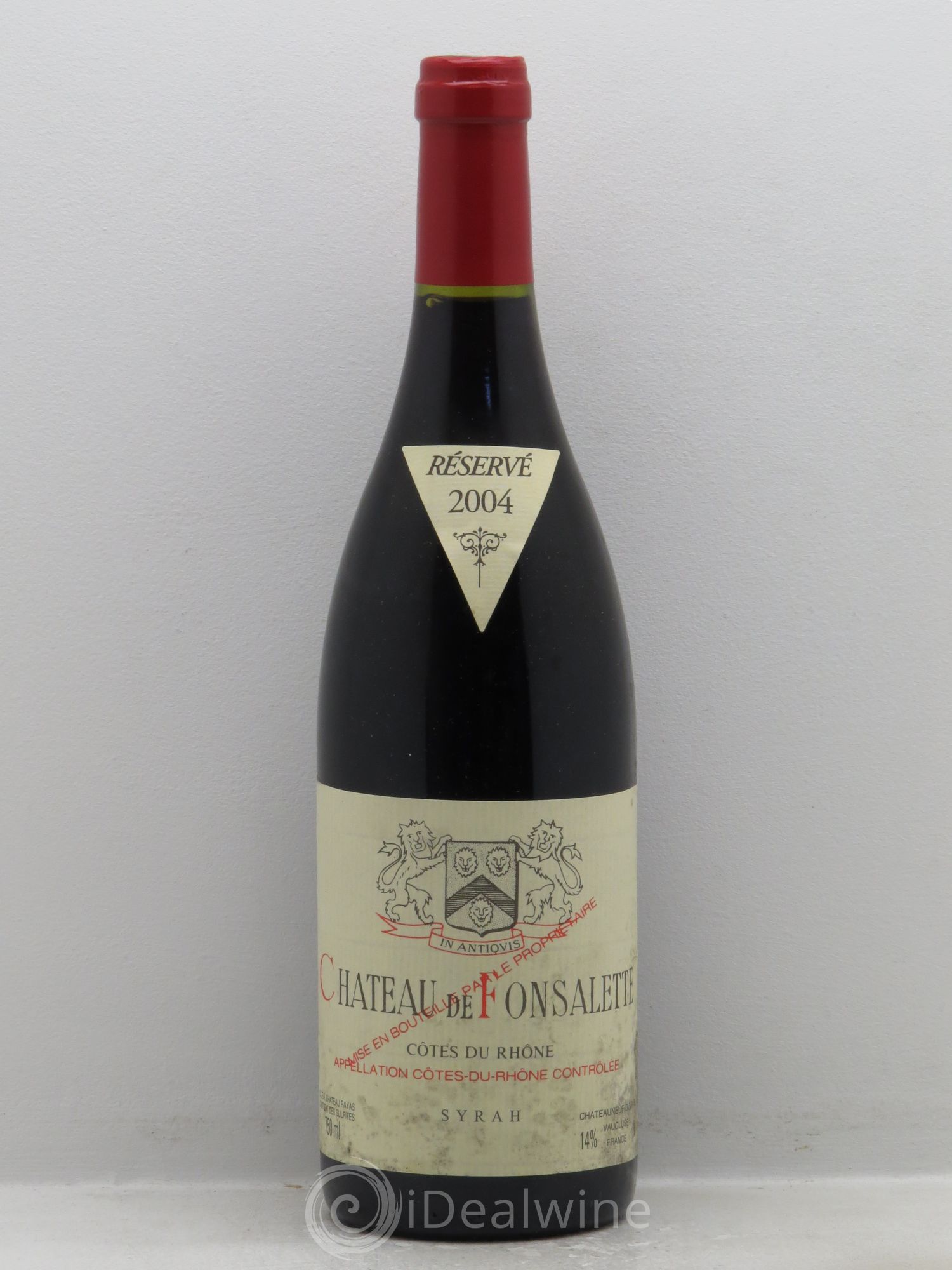 Côtes-du-Rhône Cuvée Syrah Château de Fonsalette 2004 - Lot de 1 bouteille - 0
