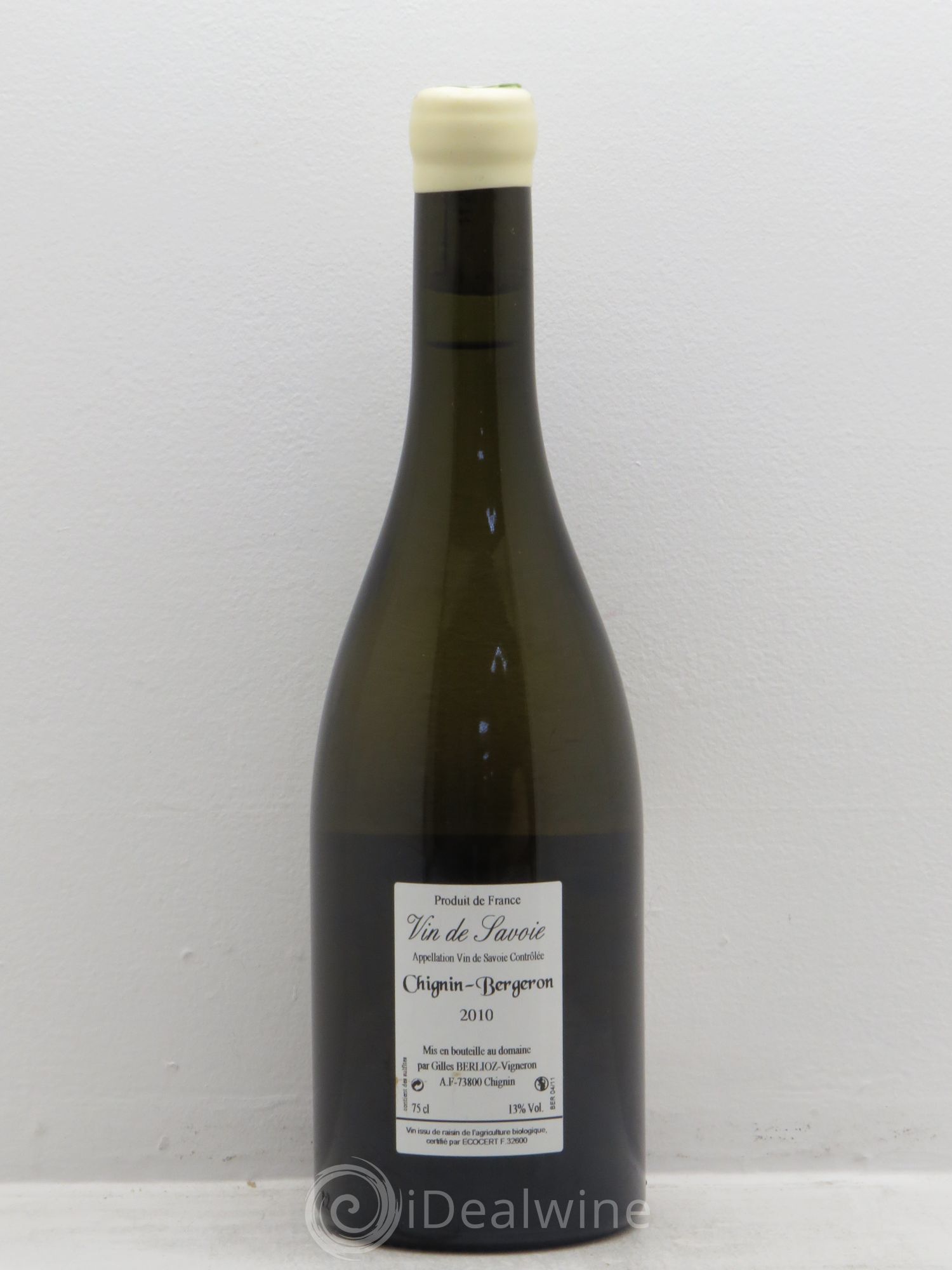 Vin de Savoie Chignin-Bergeron Les Filles Gilles Berlioz (sans prix de réserve) 2010 - Lot de 1 bouteille - 1