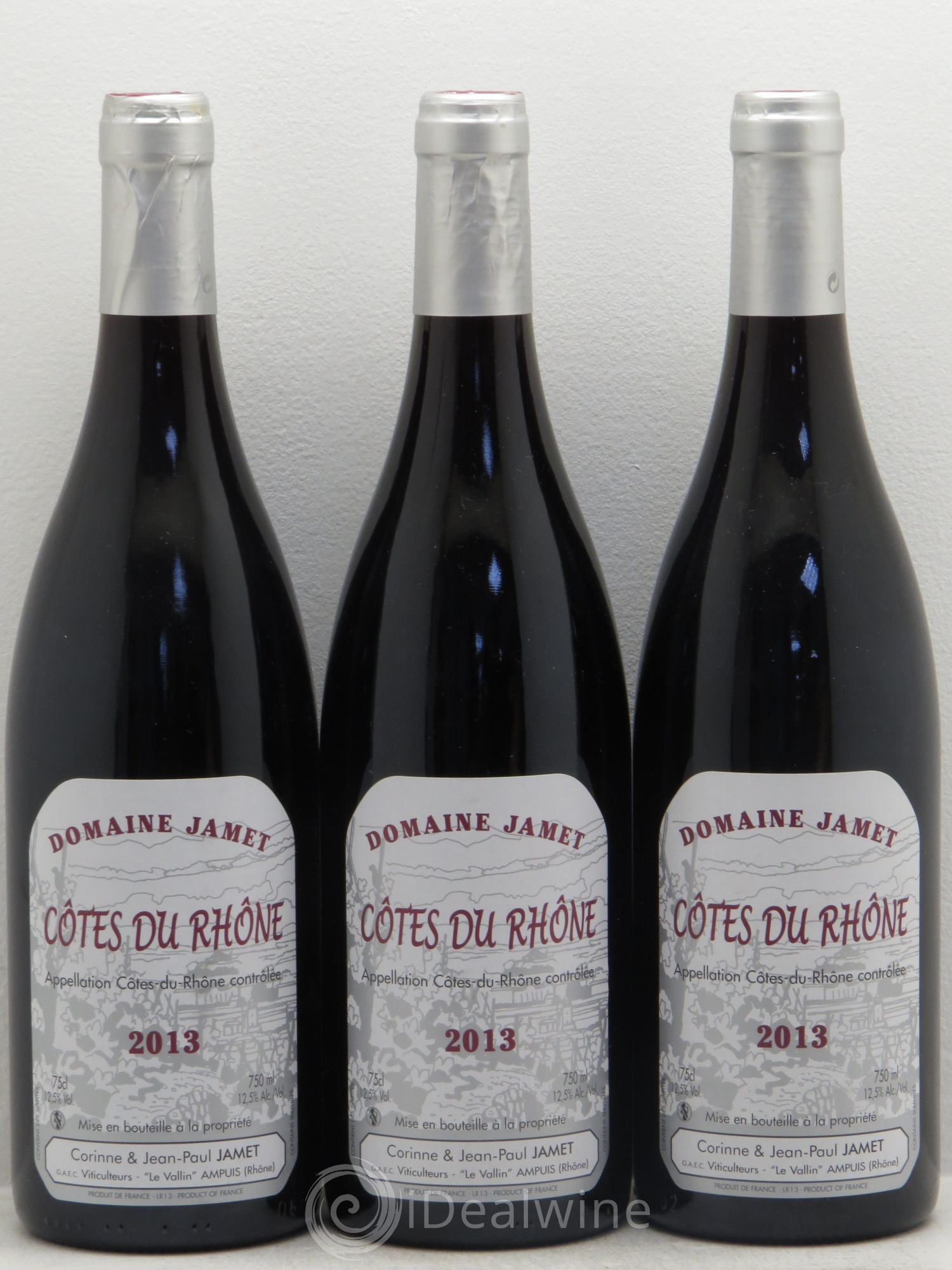 Côtes-du-Rhône Domaine Jamet (sans prix de réserve) 2013 - Posten von 3 Flaschen - 0