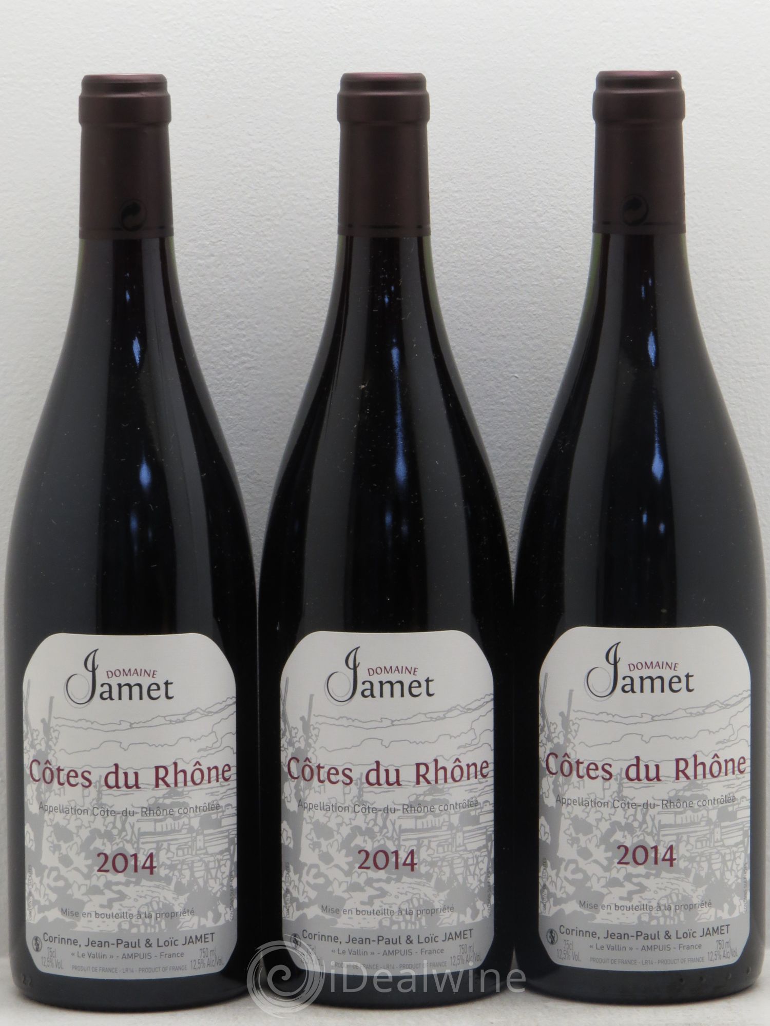 Côtes-du-Rhône Domaine Jamet (sans prix de réserve) 2014 - Posten von 3 Flaschen - 0