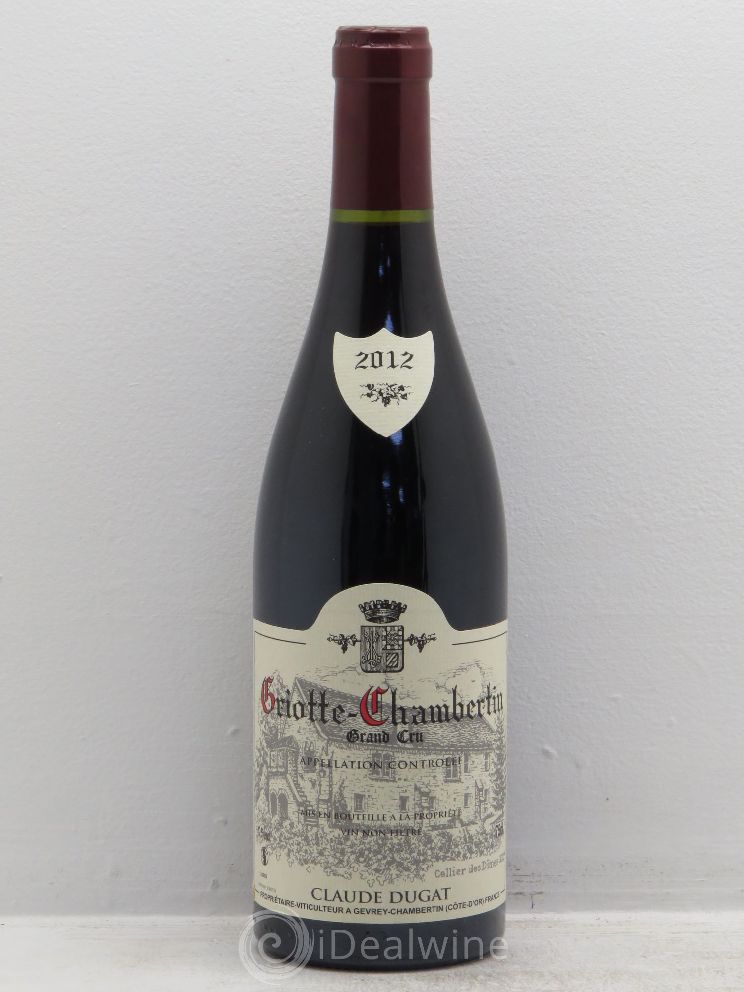 Griotte-Chambertin Grand Cru Claude Dugat 2012 - Lot de 1 bouteille - 0