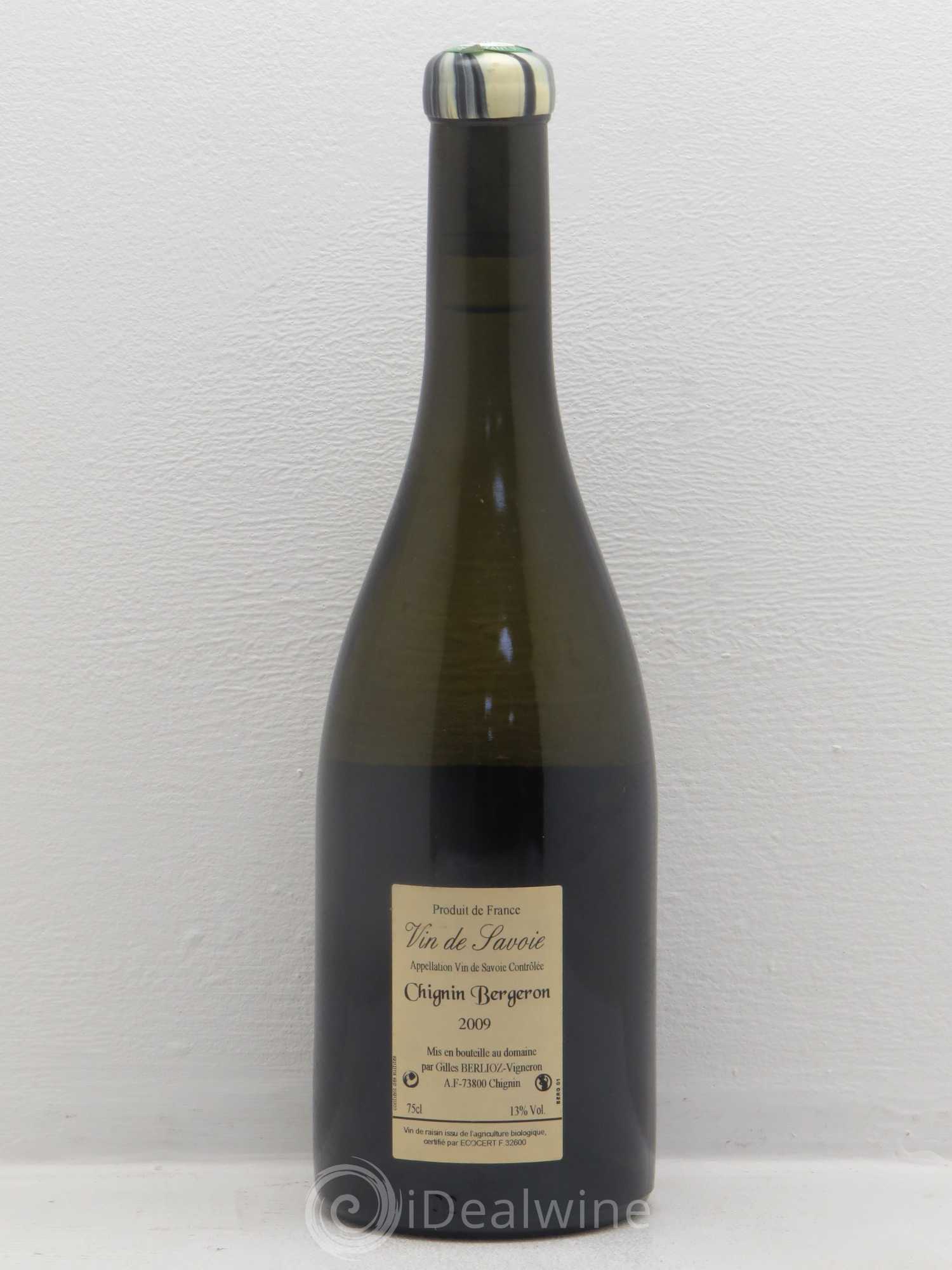Vin de Savoie Chignin-Bergeron Les Filles Gilles Berlioz 2009 - Lot de 1 bouteille - 1