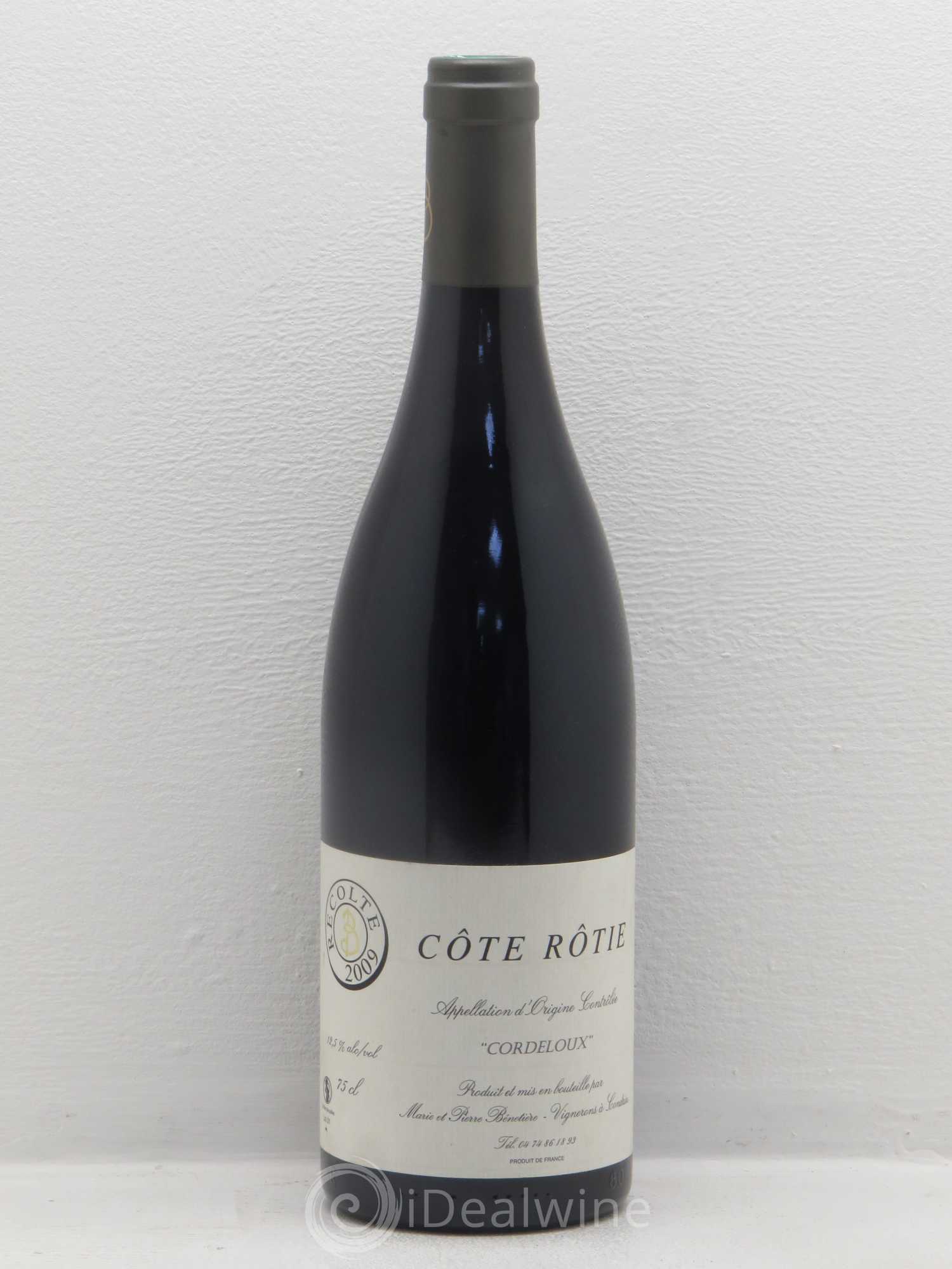 Côte-Rôtie Cordeloux Benetiere 2009 - Lot de 1 bouteille - 0