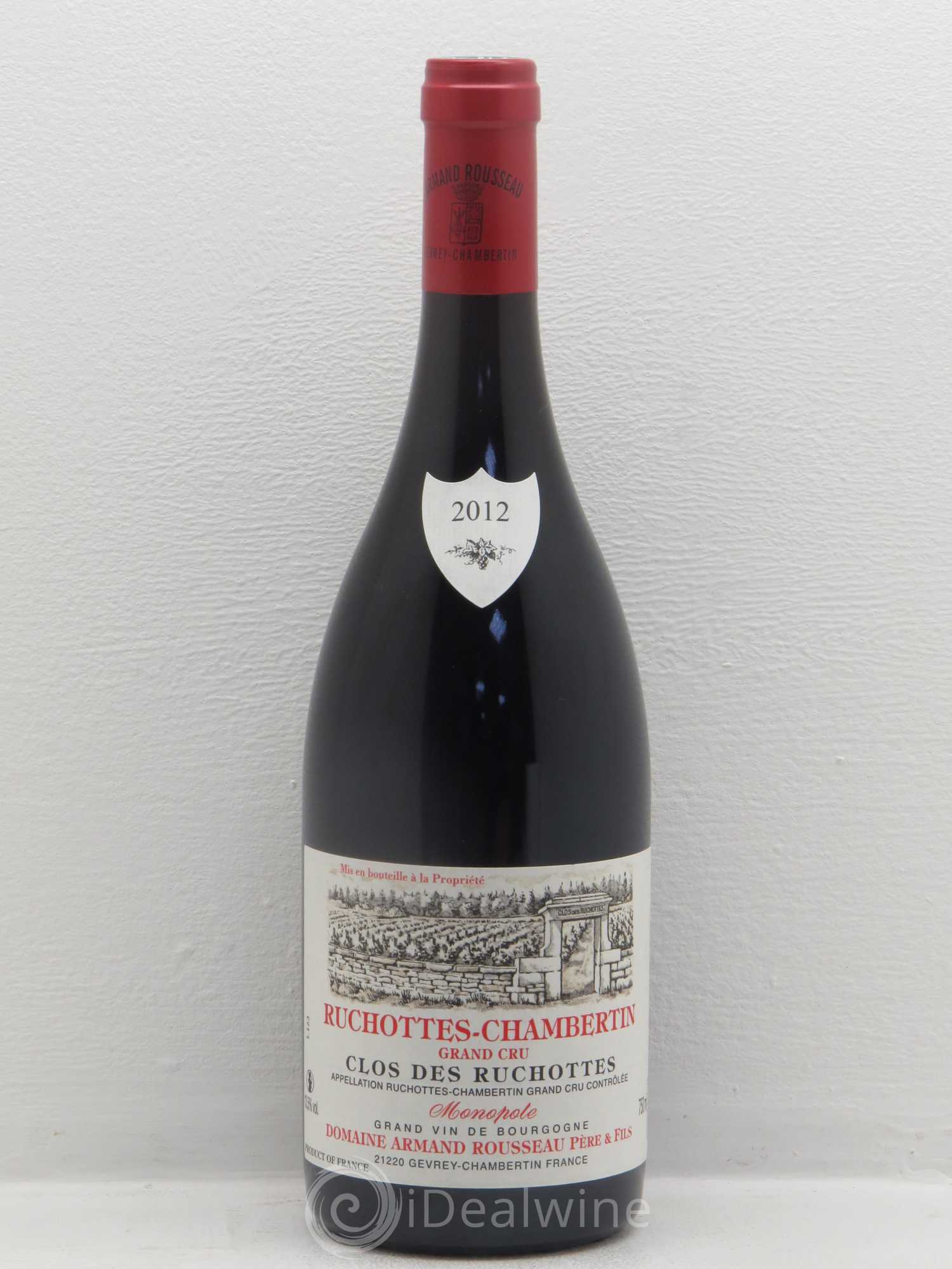 Ruchottes-Chambertin Grand Cru Clos des Ruchottes Armand Rousseau (Domaine) 2012 - Lot de 1 bouteille - 0