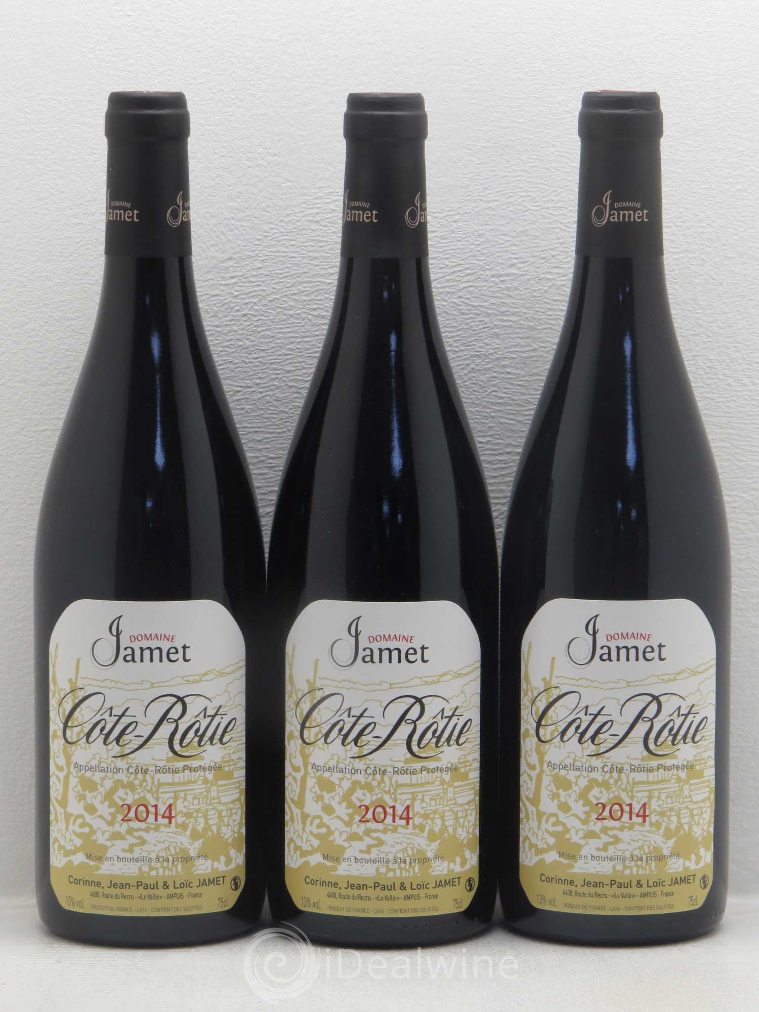 Côte-Rôtie Jamet (Domaine) (sans prix de réserve) 2014 - Lot de 3 bouteilles - 0