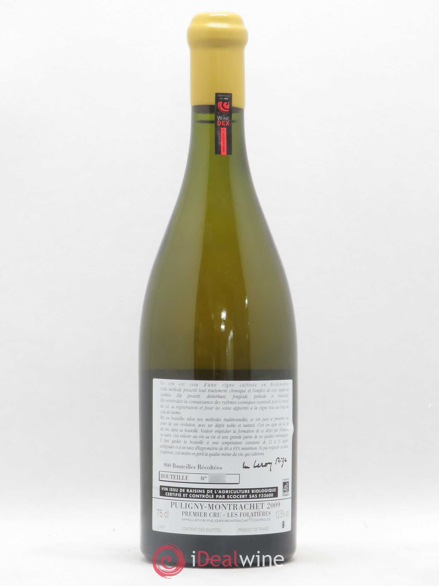 Puligny-Montrachet 1er Cru Les Folatières d'Auvenay (Domaine) 2009 - Lot de 1 bouteille - 1