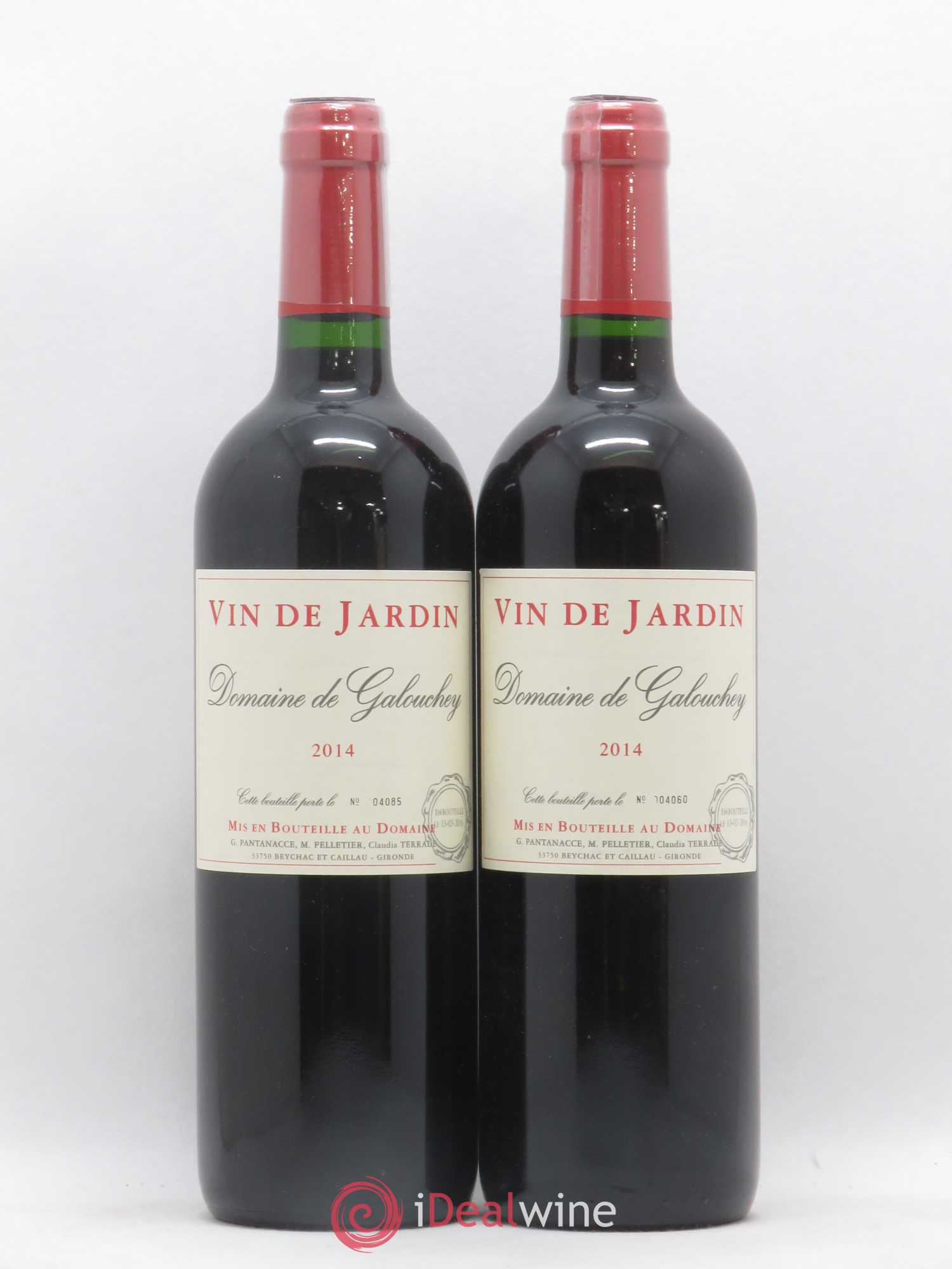 Bordeaux Vin de Jardin Domaine de Galouchey 2014 - Lot de 2 bouteilles - 0