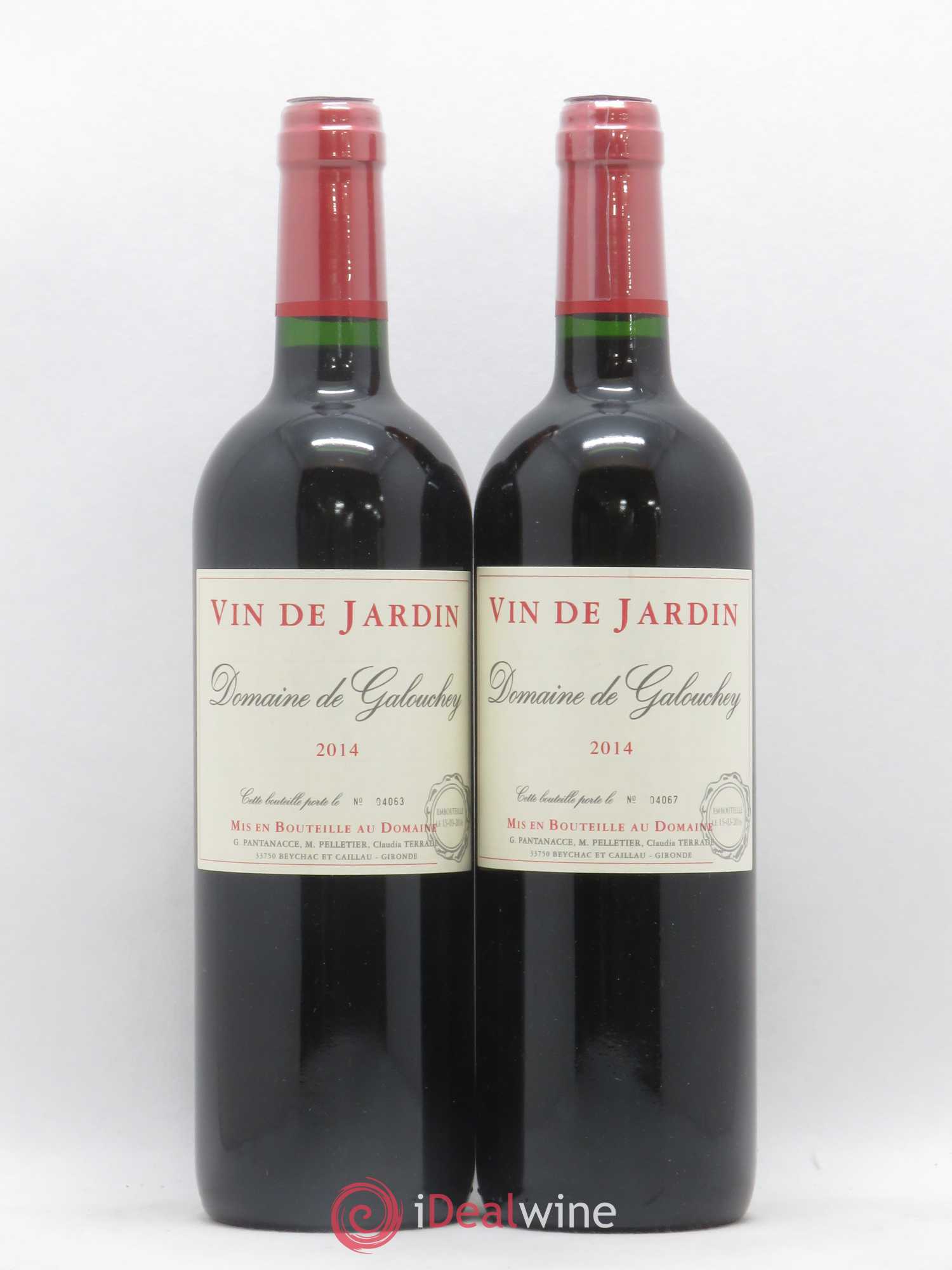Bordeaux Vin de Jardin Domaine de Galouchey 2014 - Lot de 2 bouteilles - 0