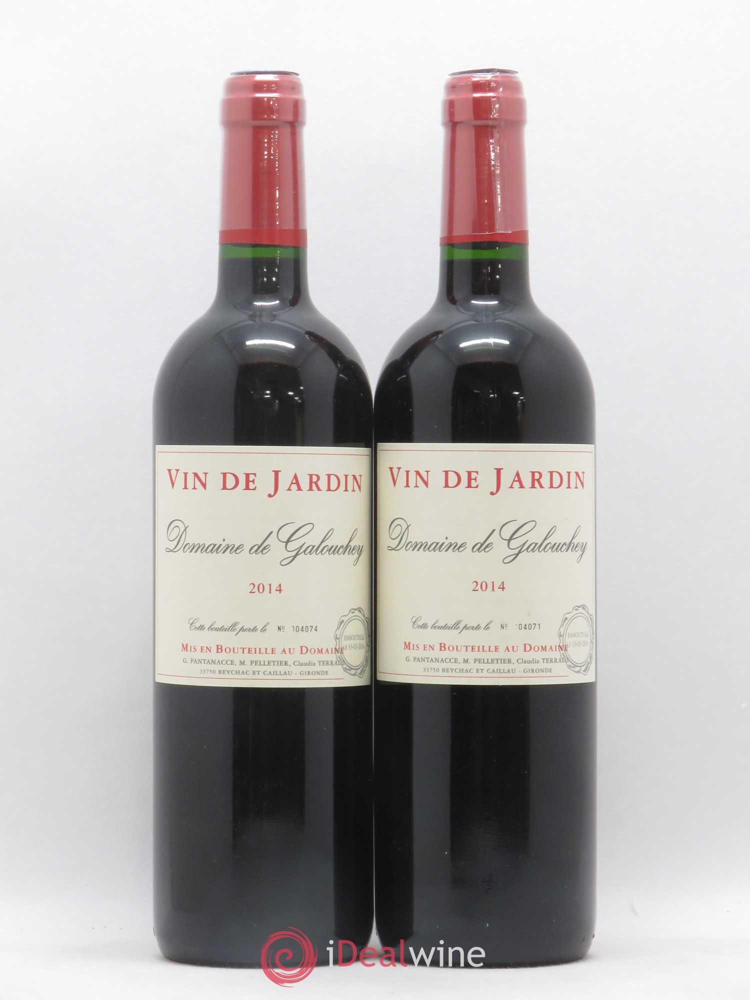 Bordeaux Vin de Jardin Domaine de Galouchey 2014 - Lot de 2 bouteilles - 0