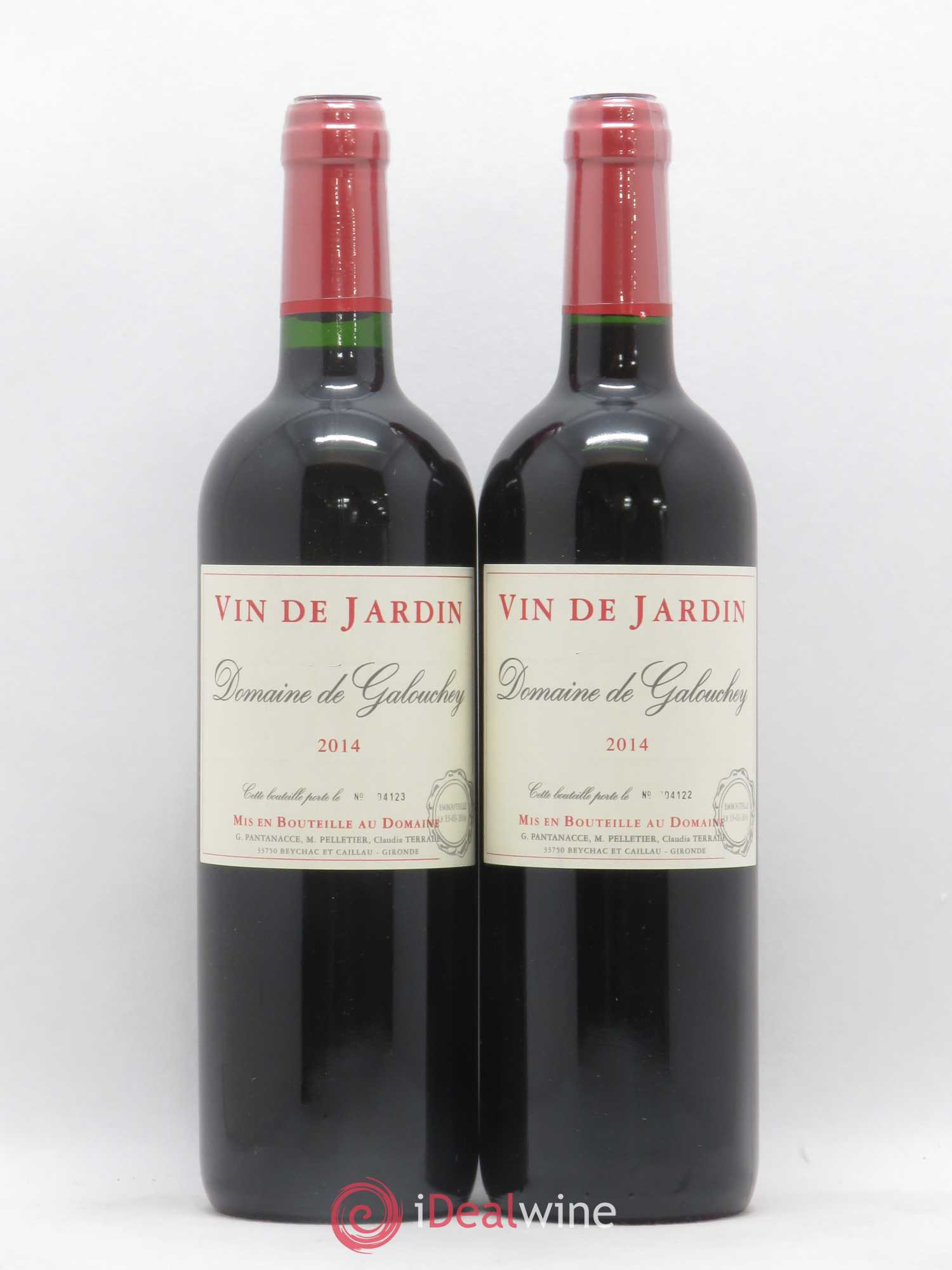 Bordeaux Vin de Jardin Domaine de Galouchey 2014 - Lot de 2 bouteilles - 0
