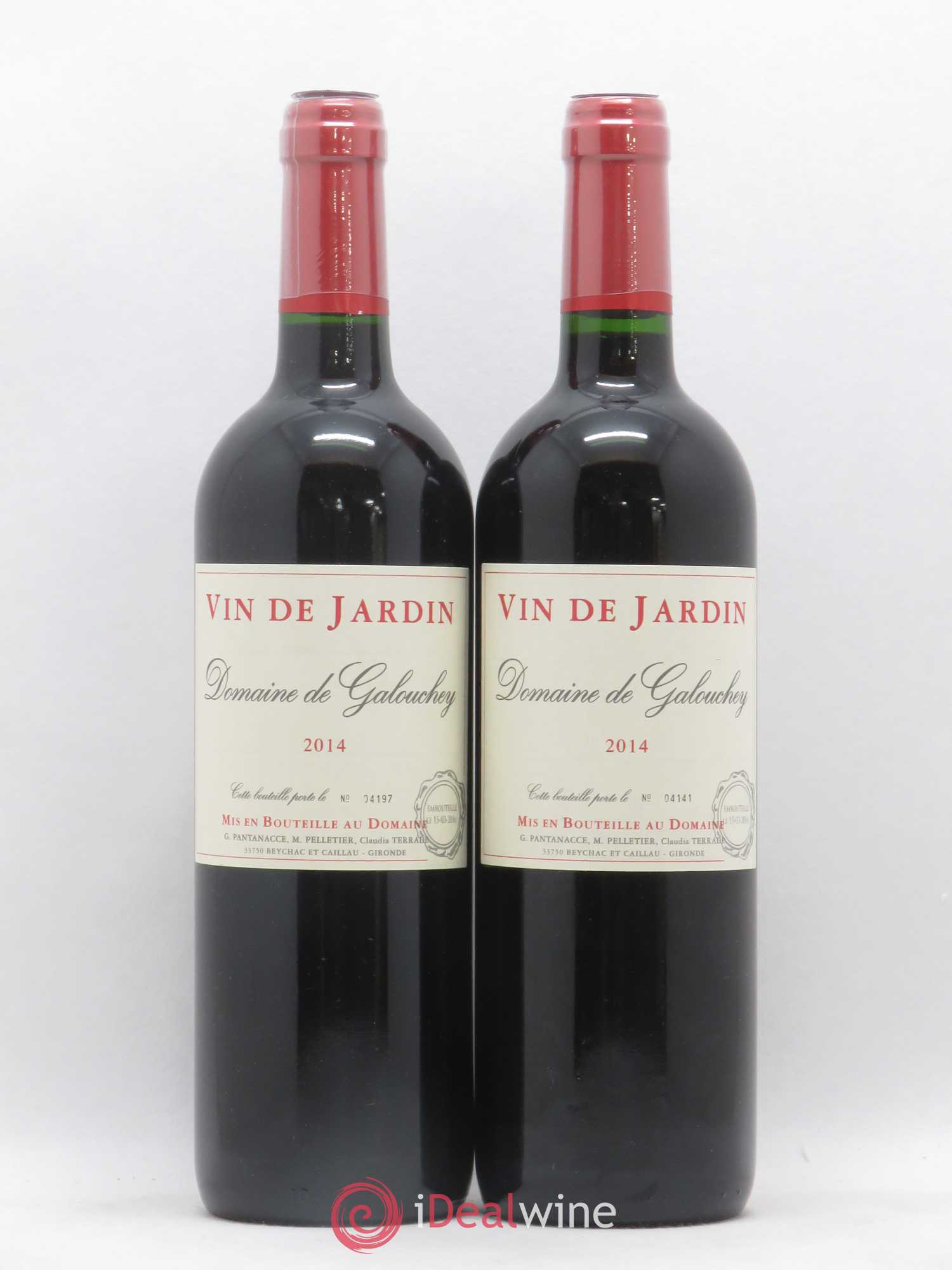Bordeaux Vin de Jardin Domaine de Galouchey 2014 - Lot de 2 bouteilles - 0