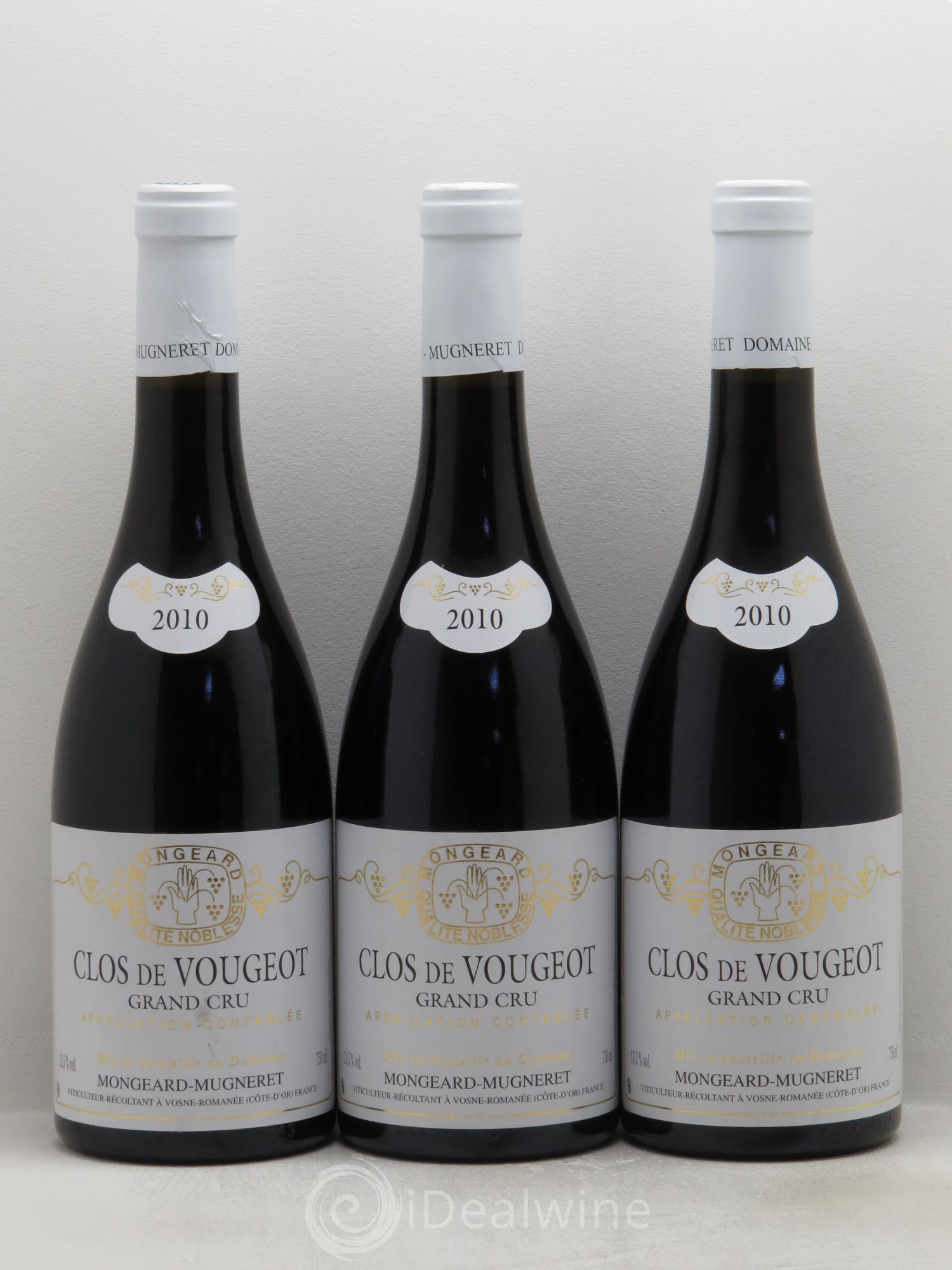 Clos de Vougeot Grand Cru Mongeard-Mugneret (Domaine) REPRIS LE 26/06/2015 2010 - Lot de 3 bouteilles - 0