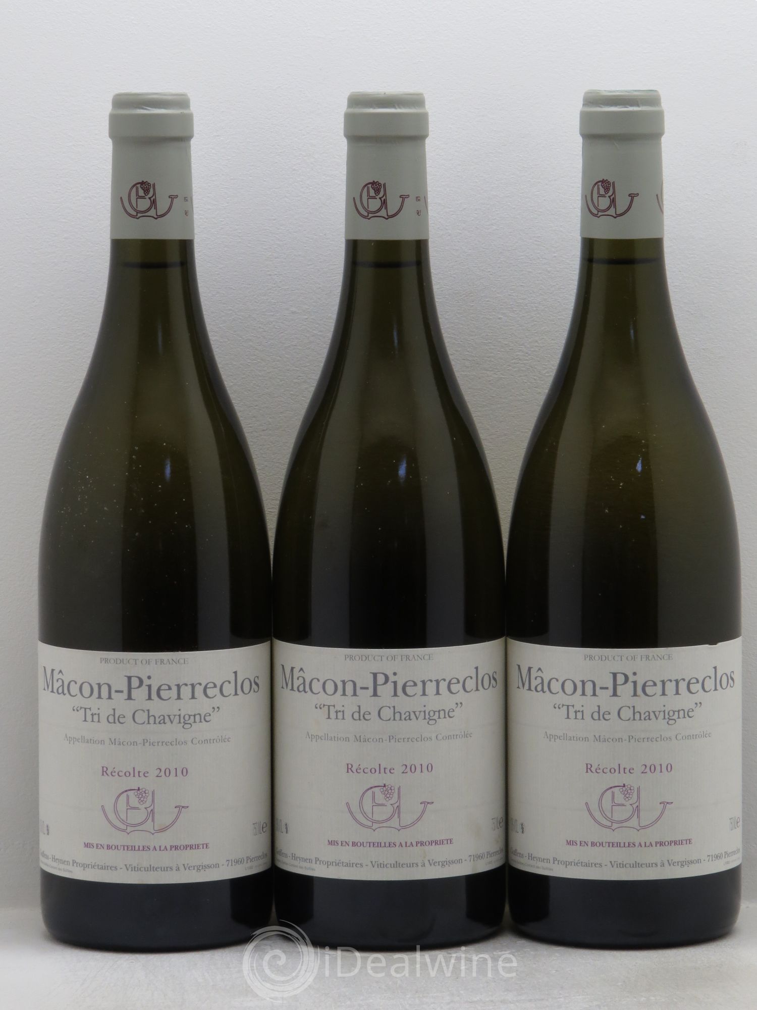 Mâcon-Pierreclos Tri de Chavigne Guffens-Heynen 2010 - Lot de 3 bouteilles - 0