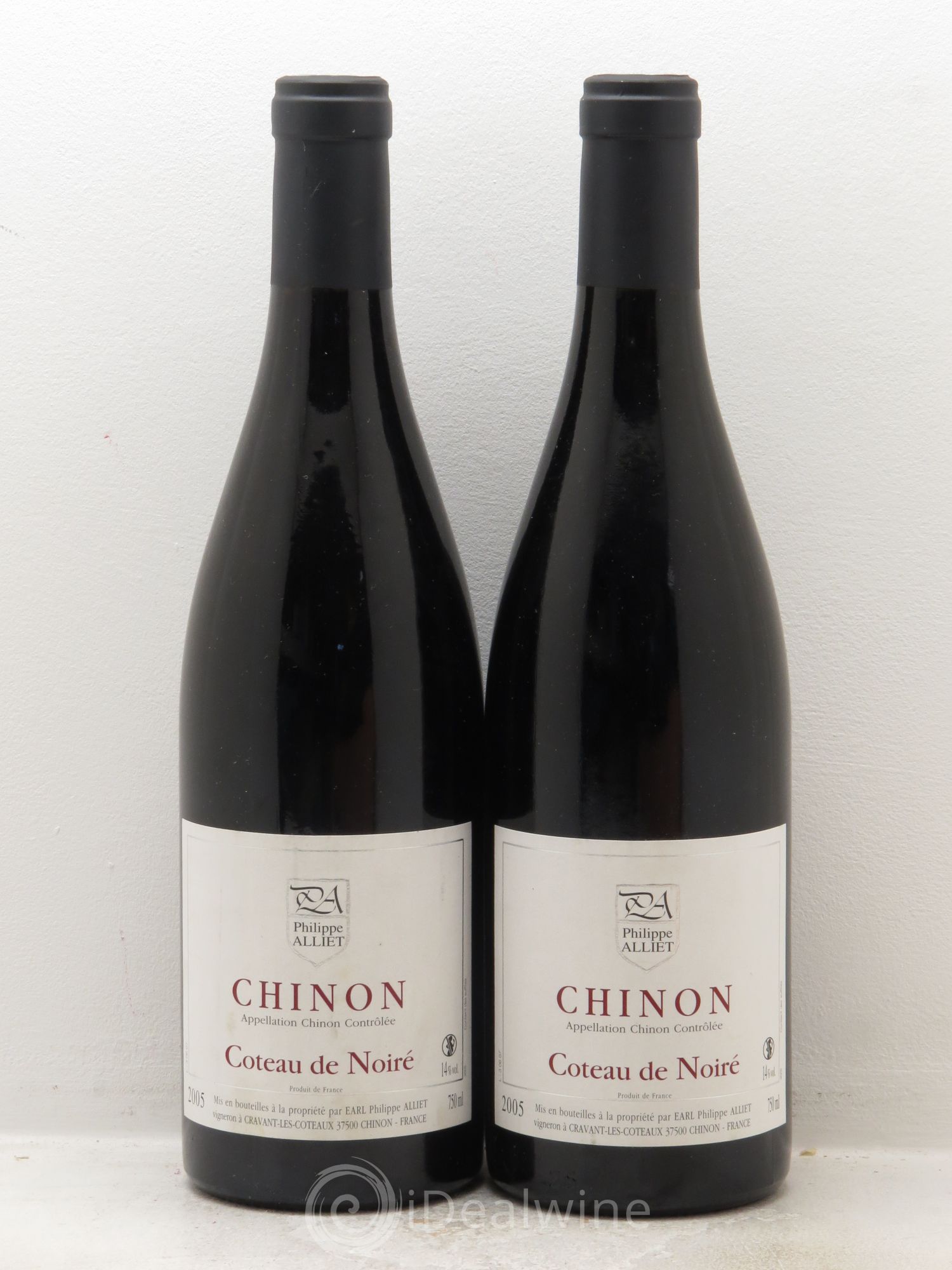 Chinon Coteau de Noiré Philippe Alliet 2005 - Lot de 2 bouteilles - 0