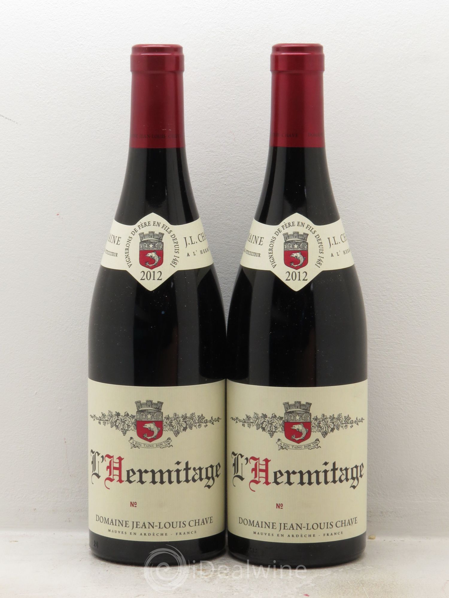 Hermitage Jean-Louis Chave 2012 - Lot de 2 bouteilles - 0