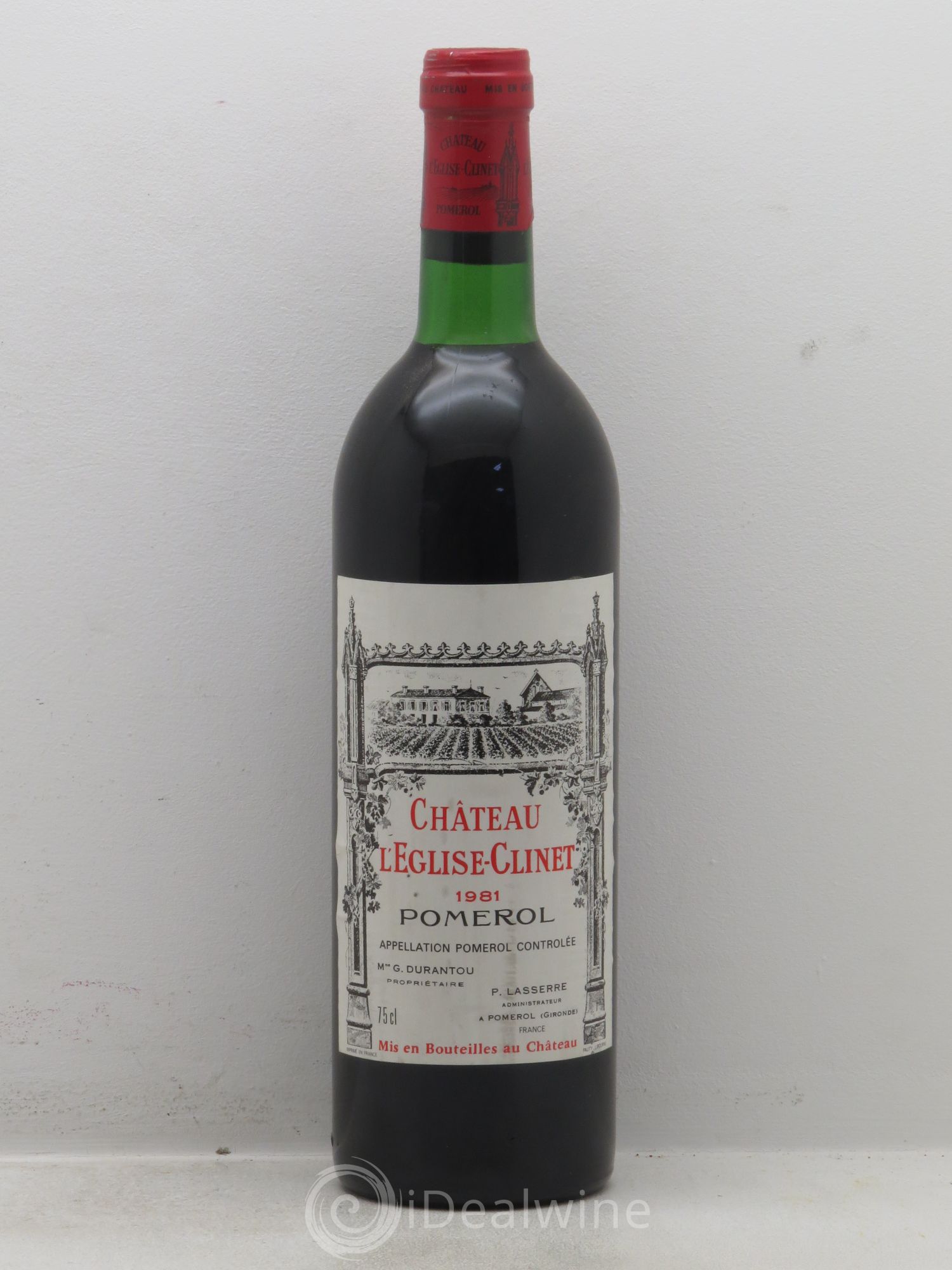 Château l' Église Clinet 1981 - Lot de 1 bouteille - 0
