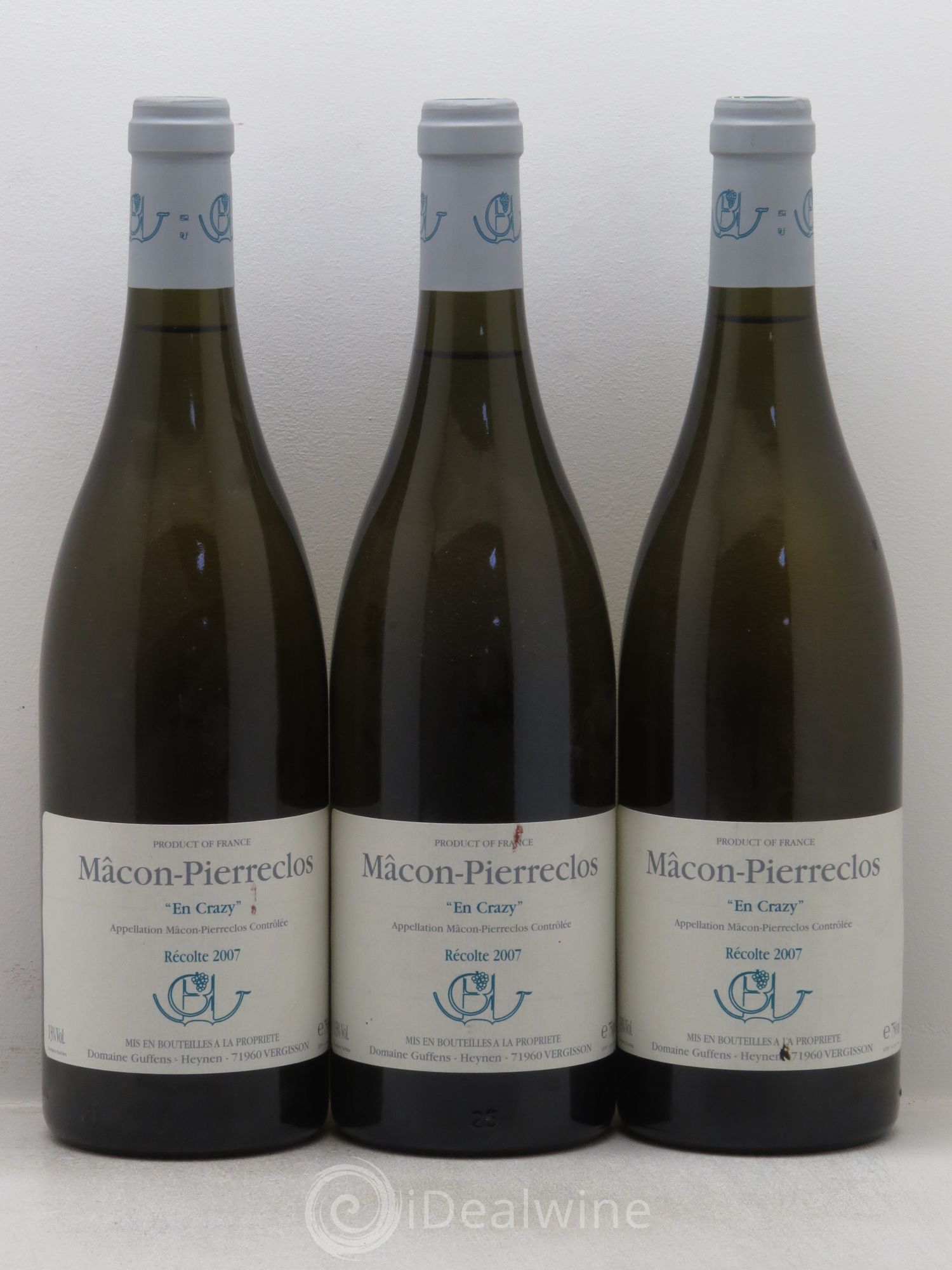 Mâcon Pierreclos En Crazy - Guffens Heynen 2007 - Posten von 3 Flaschen - 0
