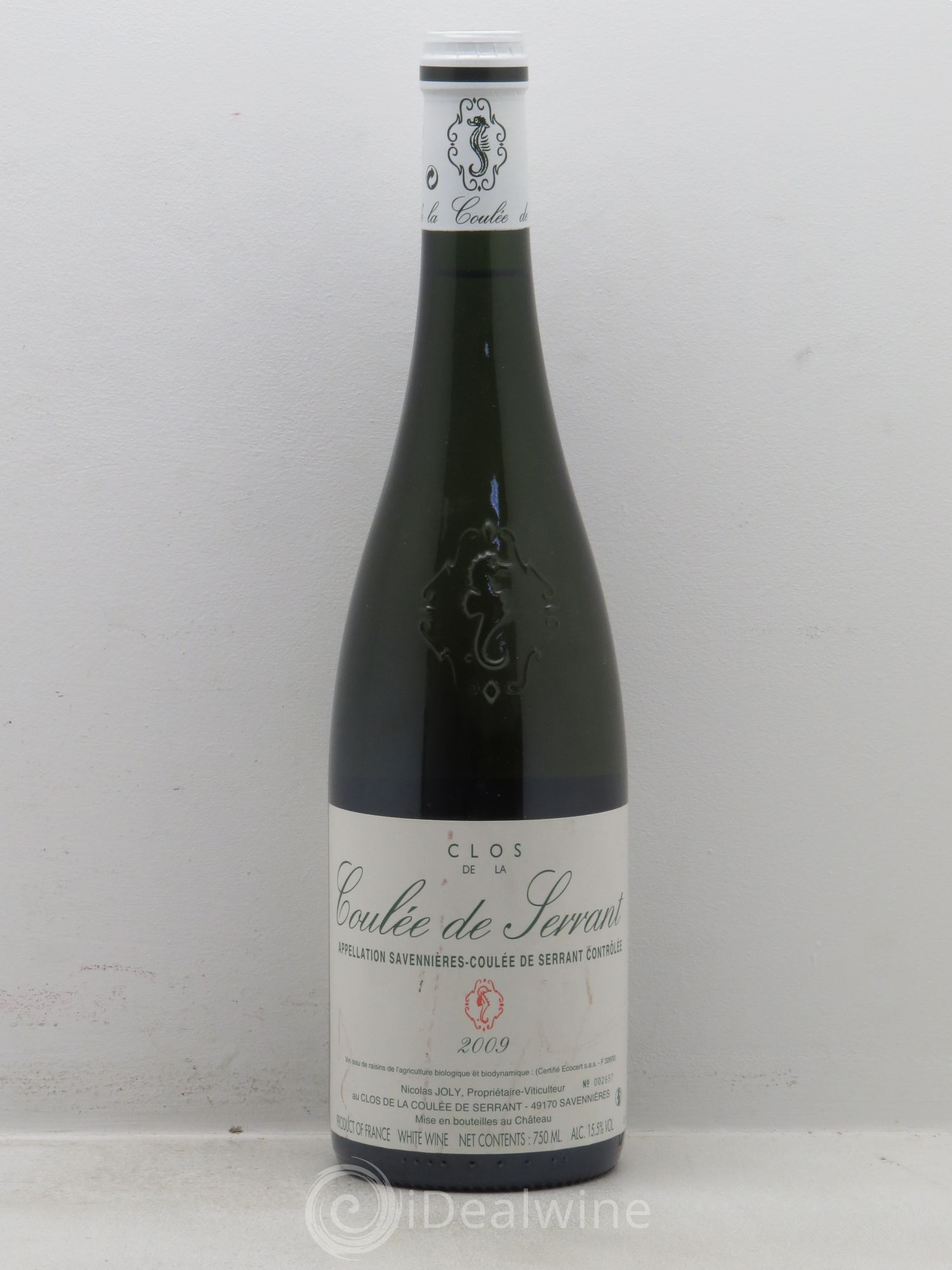 Savennières Clos de la Coulée de Serrant Vignobles de la Coulée de Serrant - Nicolas Joly 2009 - Lot de 1 bouteille - 0