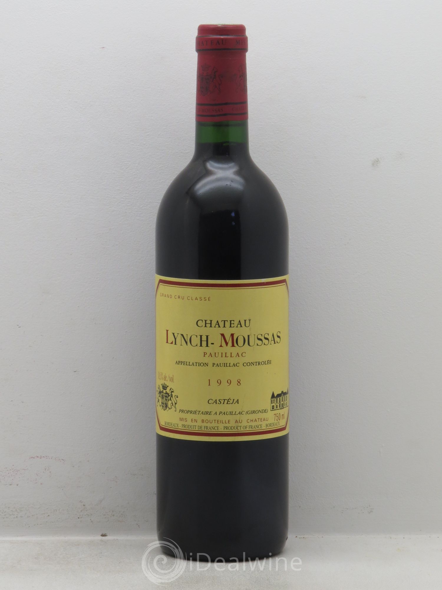 Château Lynch Moussas 5ème Grand Cru Classé 1998 - Lot de 1 bouteille - 0