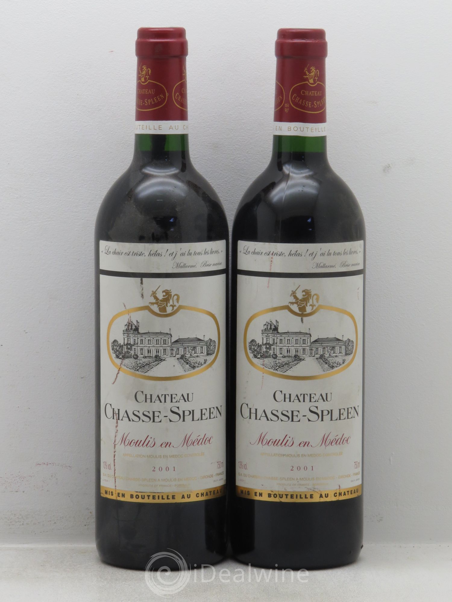 Château Chasse Spleen 2001 - Lot de 2 bouteilles - 0