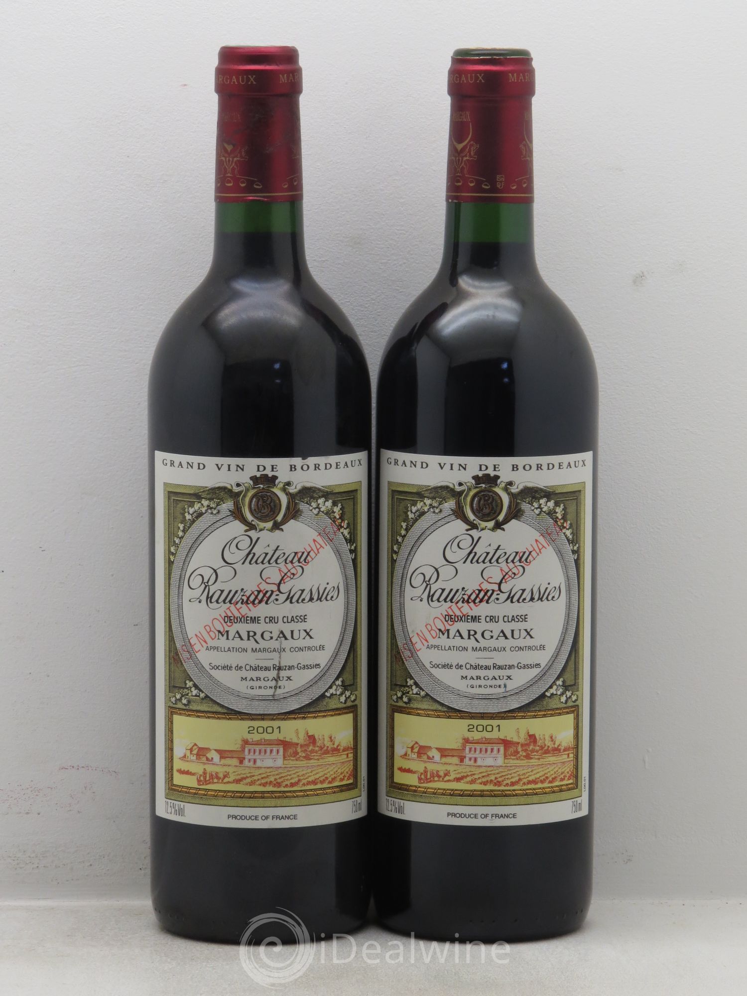 Château Rauzan-Gassies 2ème Grand Cru Classé 2001 - Lot de 2 bouteilles - 0