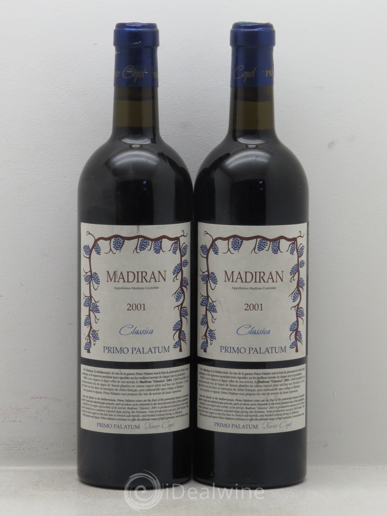 Madiran Classica Primo Palatum 2001 - Lot de 2 bouteilles - 0