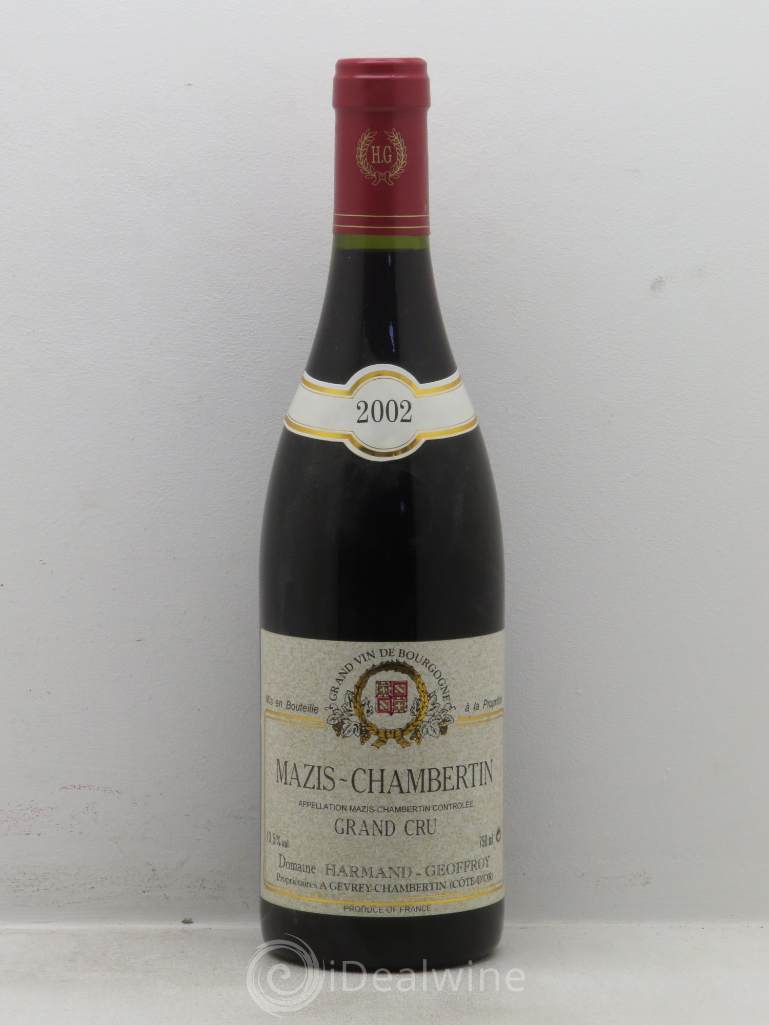 Mazis-Chambertin Grand Cru Harmand Geoffroy 2002 - Lot de 1 bouteille - 0