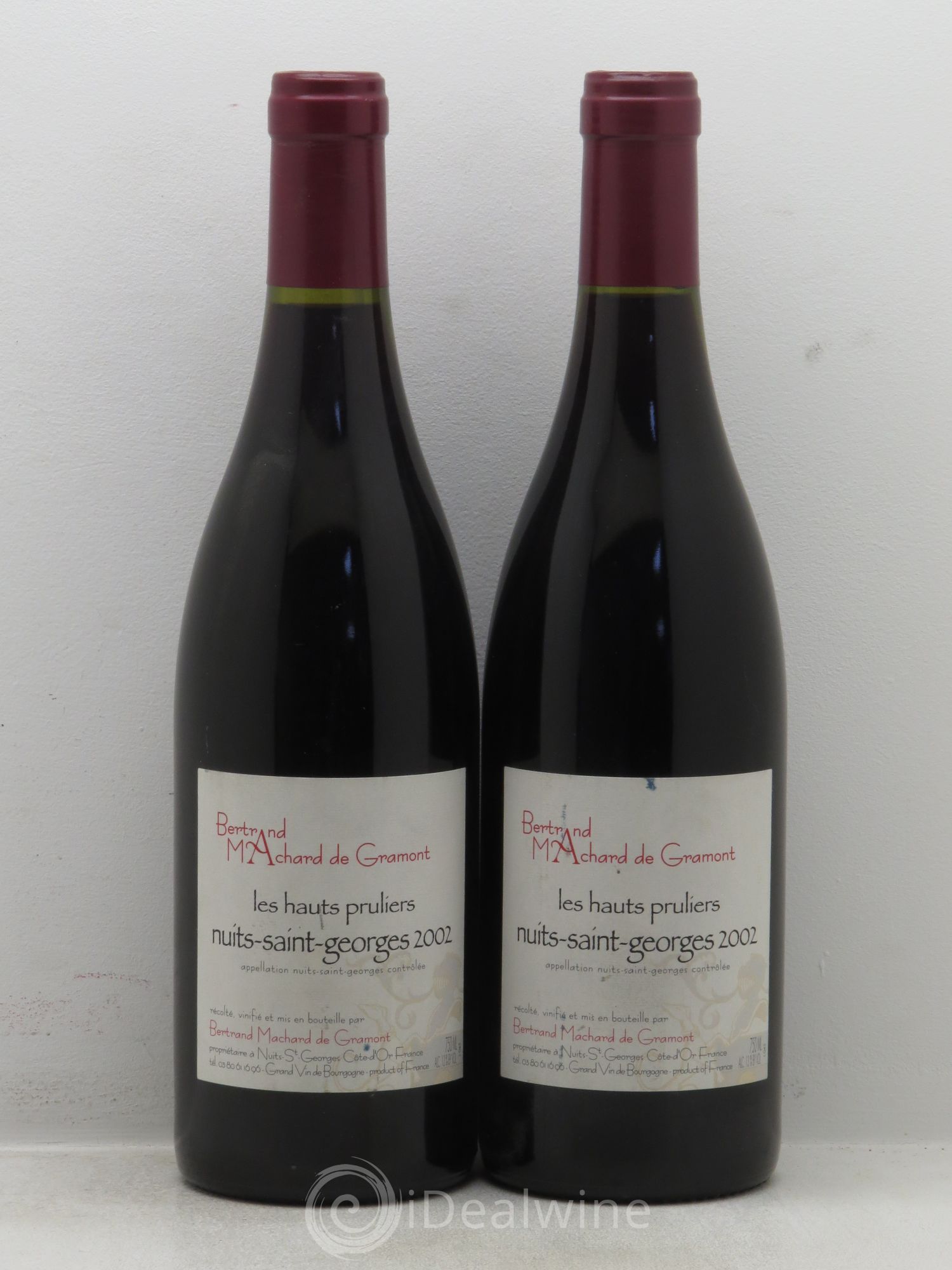 Nuits-Saint-Georges Les Hauts Pruliers - Machard de Gramont 2002 - Posten von 2 Flaschen - 0