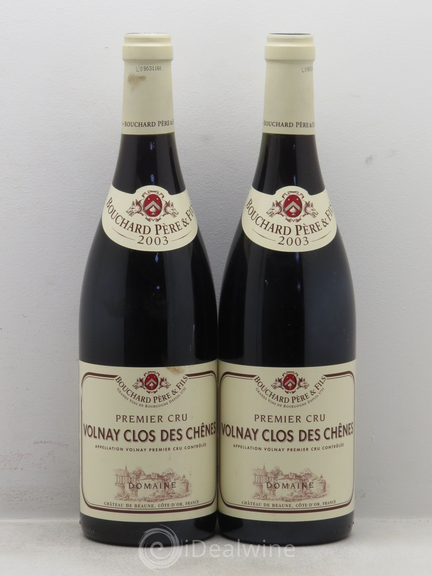 Volnay 1er Cru Clos des Chênes Bouchard Père & Fils 2003 - Lot de 2 bouteilles - 0