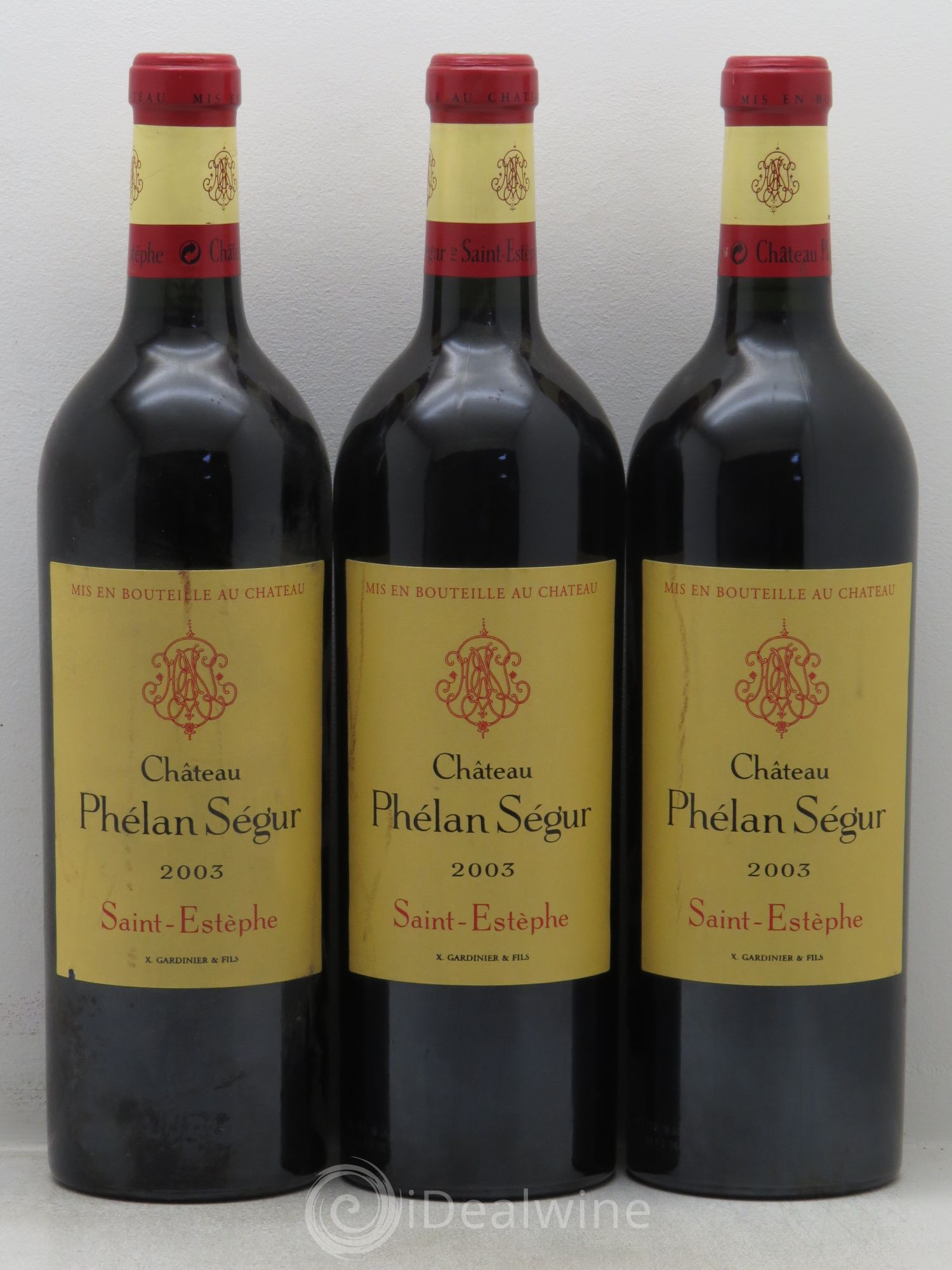 Château Phélan Ségur 2003 - Lot de 3 bouteilles - 0