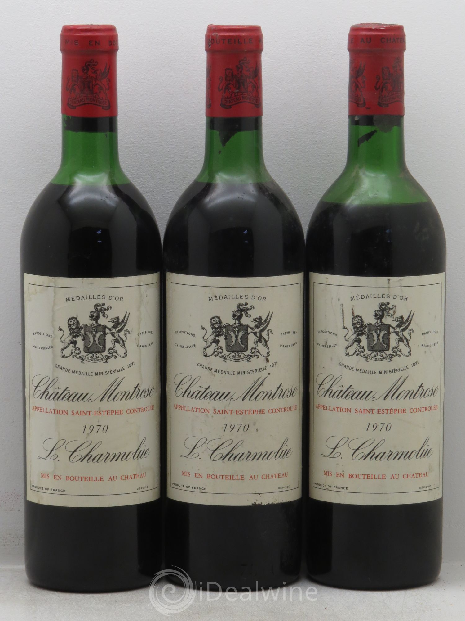 Château Montrose 2ème Grand Cru Classé 1970 - Lot de 3 bouteilles - 0