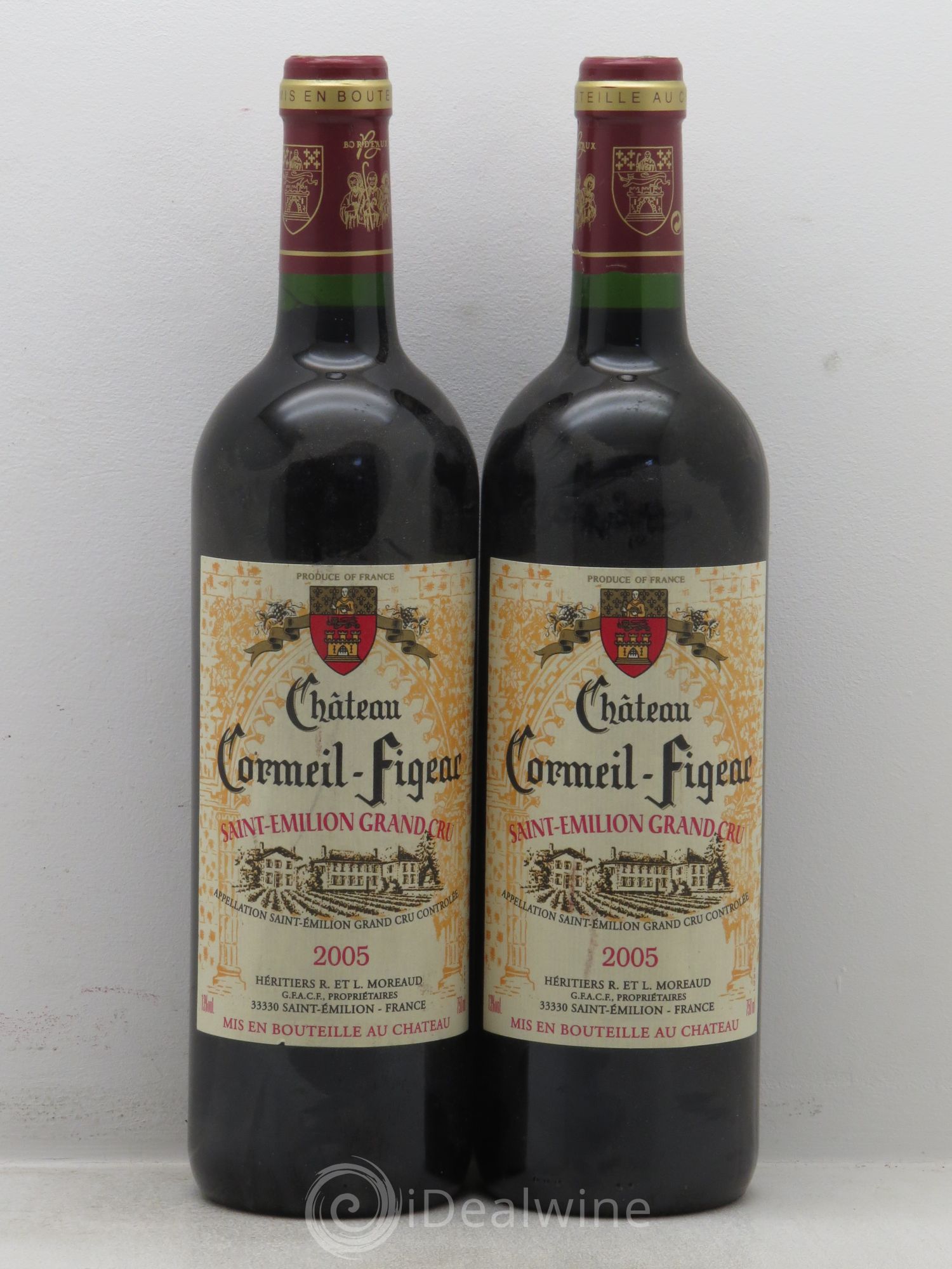 Château Cormeil Figeac 2005 - Lot de 2 bouteilles - 0